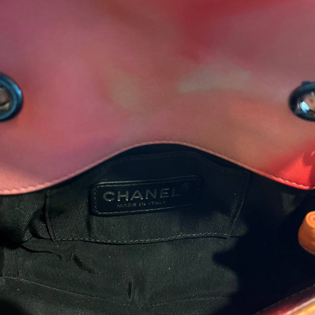 CHANEL Flower Power Extra Mini Quilted Lambskin Flap Shoulder Bag