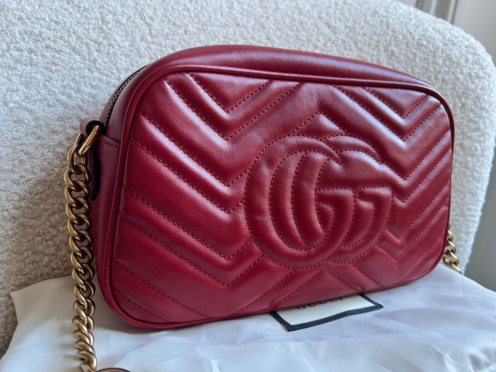 Gucci GG Red Marmont Small Shoulder Bag (RRP £1,440)