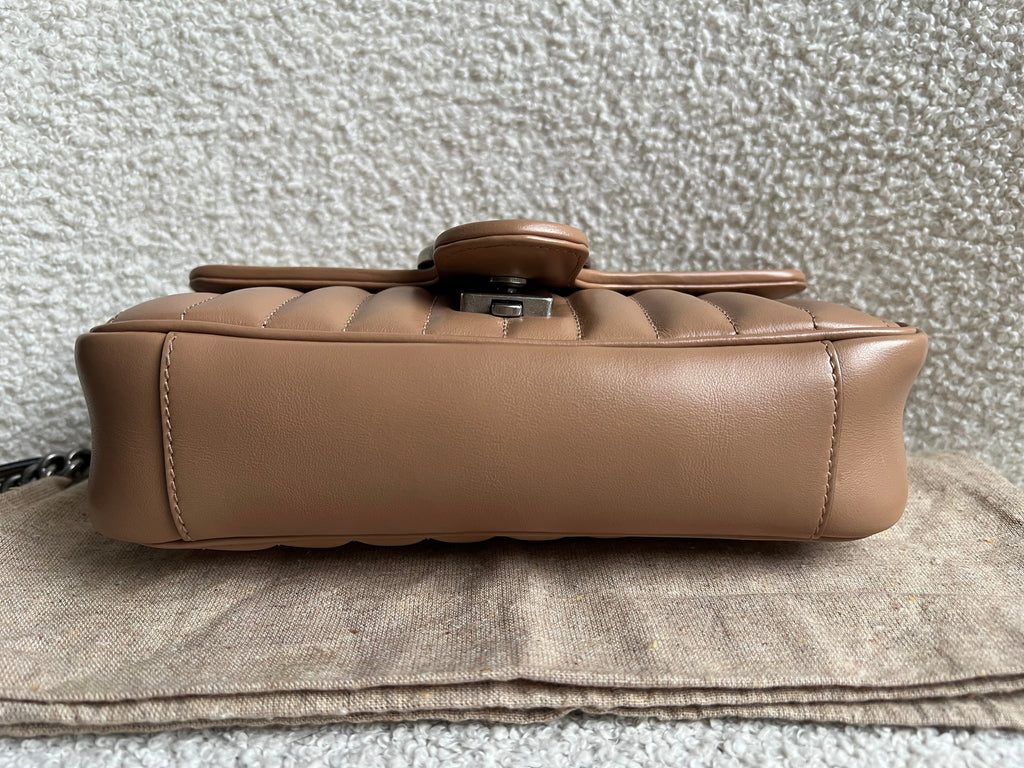 Gucci GG Beige Aria Marmont Mini Shoulder Bag (RRP £1800)