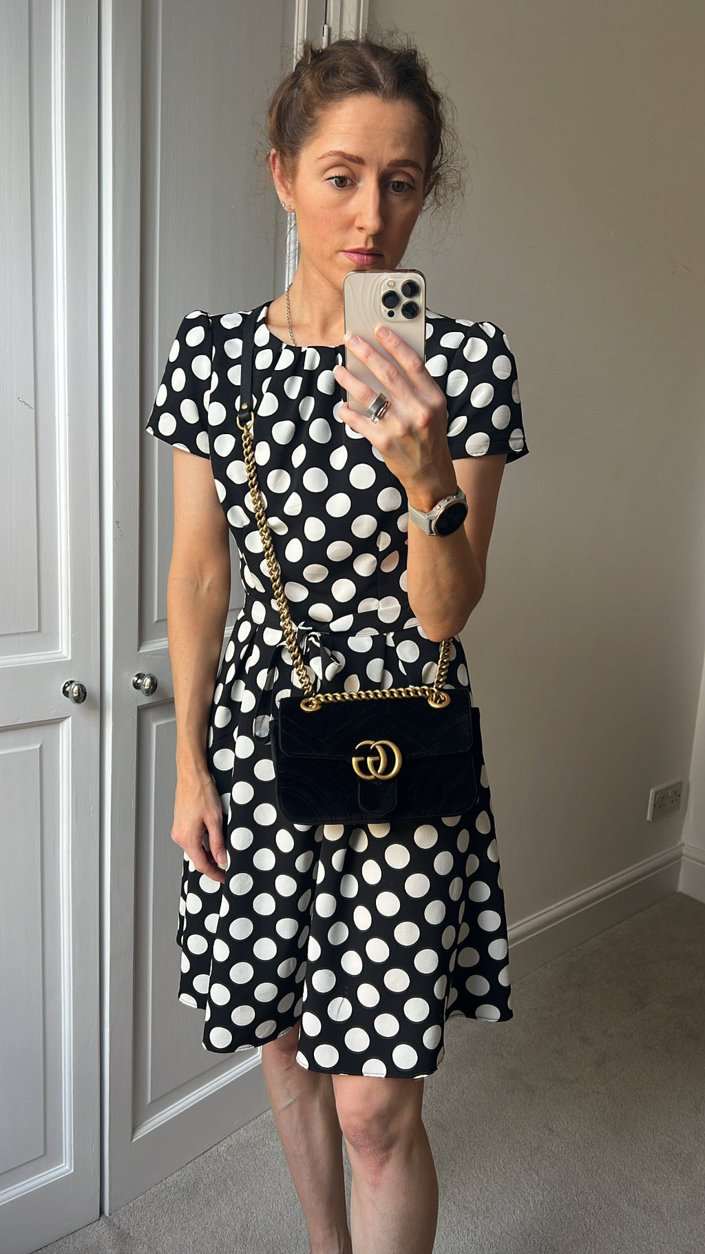 Gucci GG Black Velvet Marmont Mini Shoulder Bag (RRP £1395)