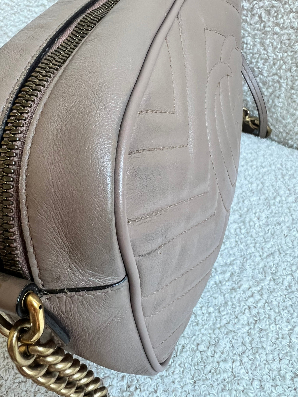 Gucci GG Marmont Dusty Pink Small Shoulder Bag (RRP £1440)