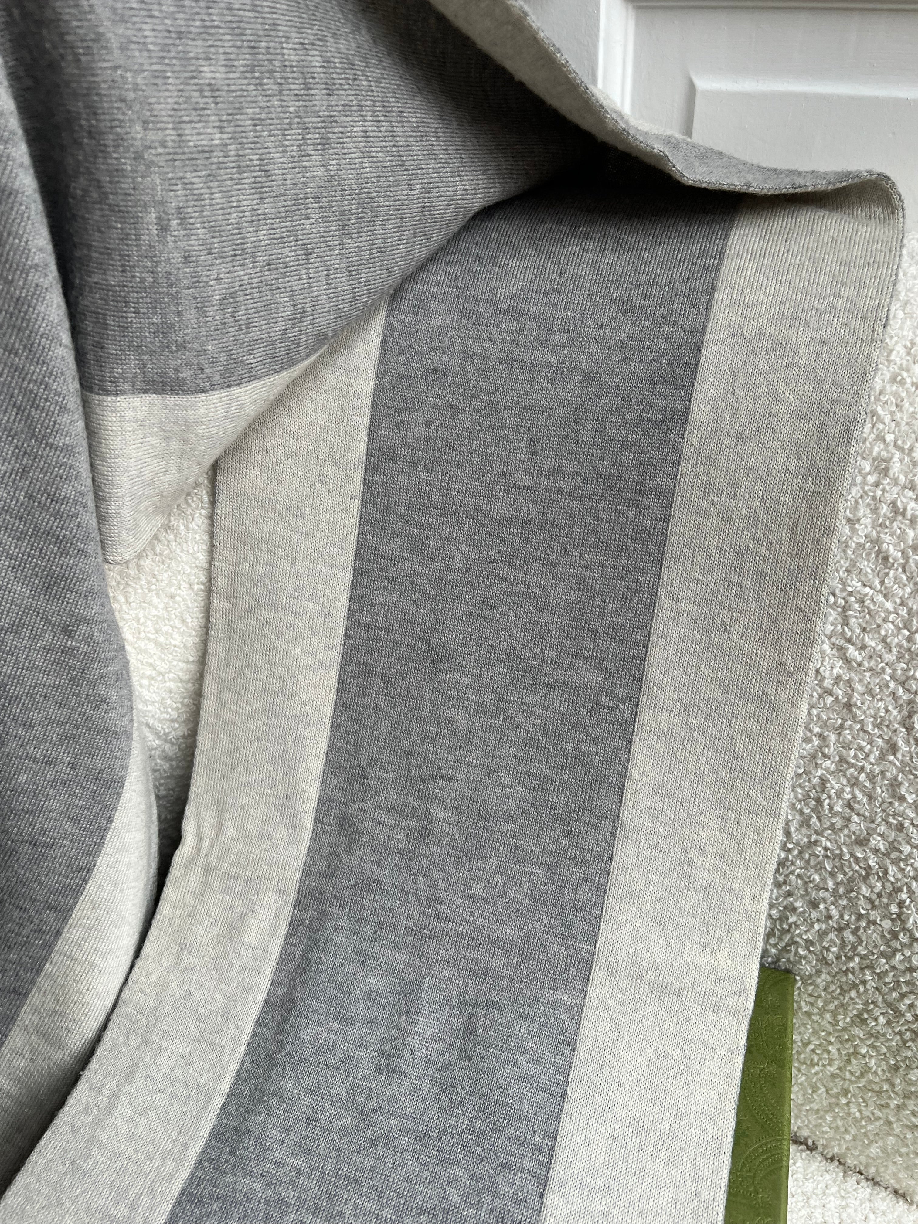 Gucci Grey GG Wool Scarf