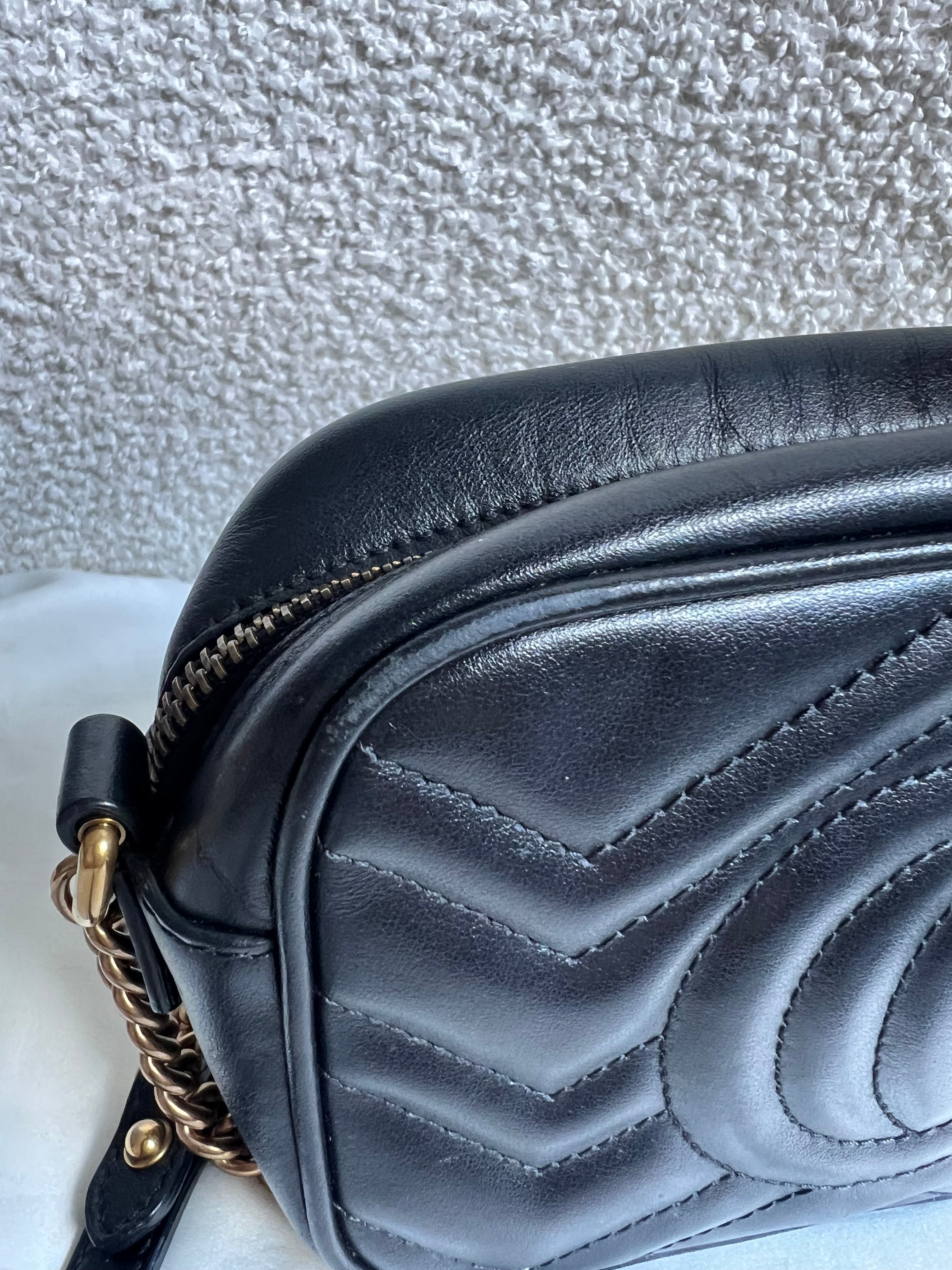 Gucci GG Black Marmont Mini Shoulder Bag (RRP £1,360)