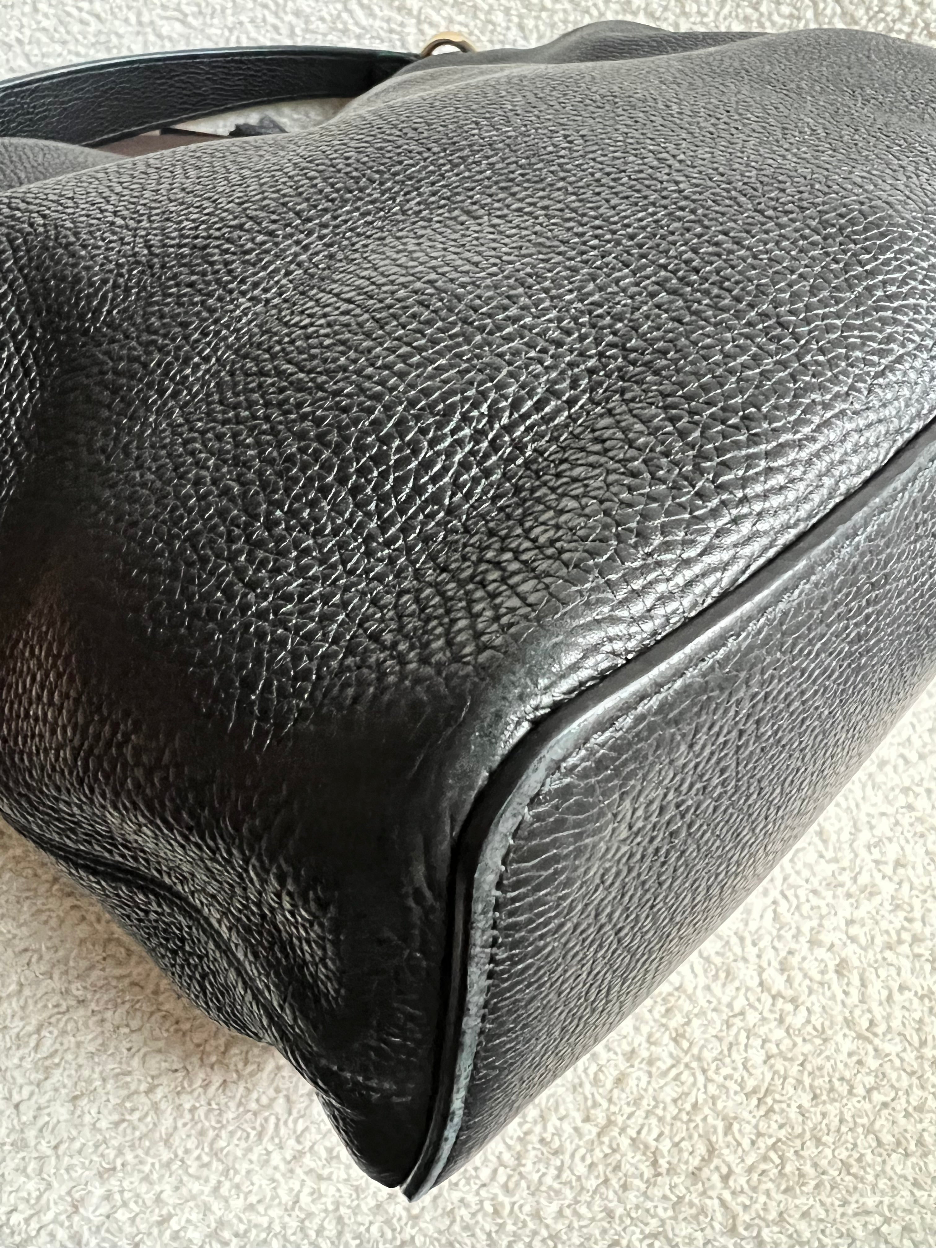 Gucci Soho Large Hobo in Black Pebbled Calfskin