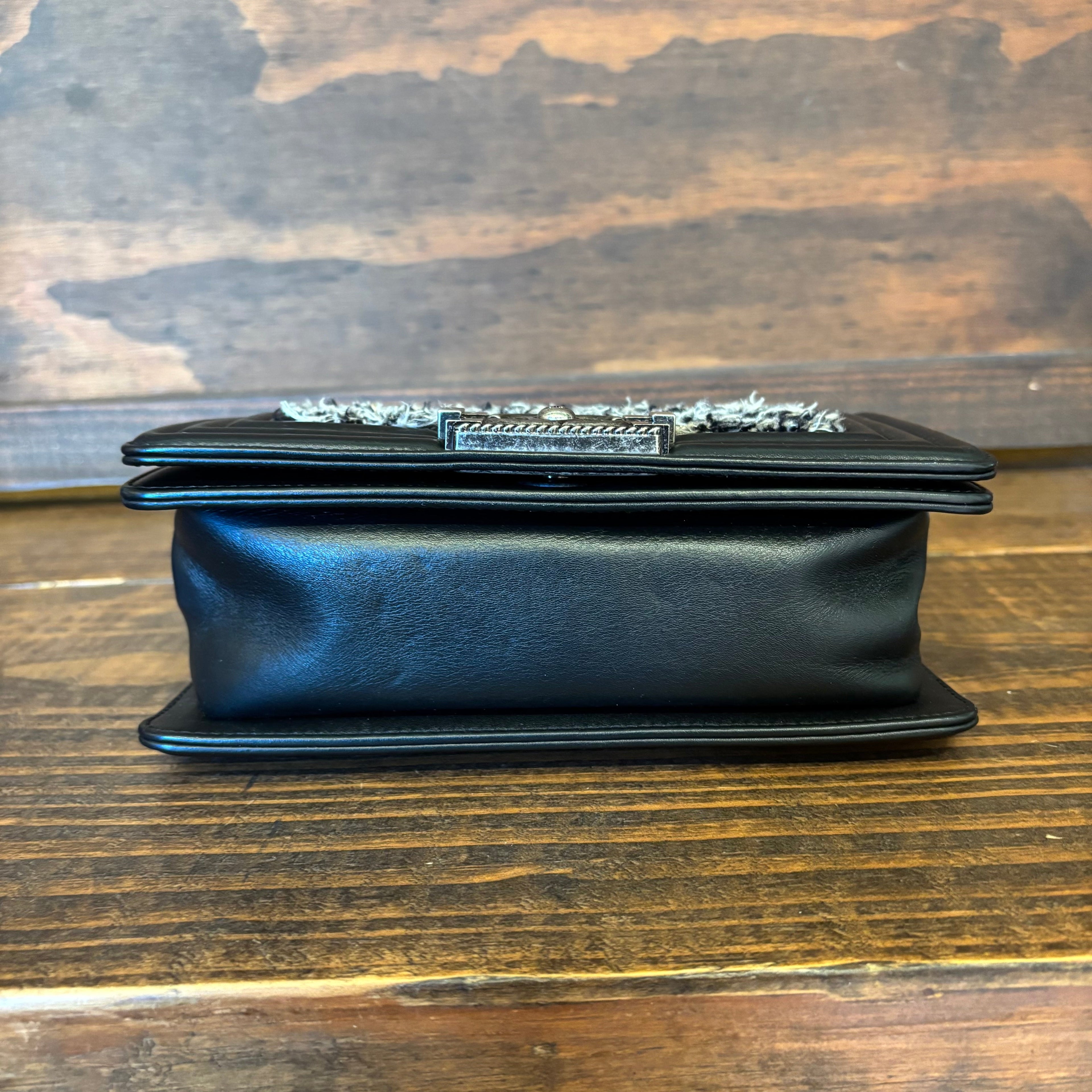 CHANEL Tweed Boy Bag Small