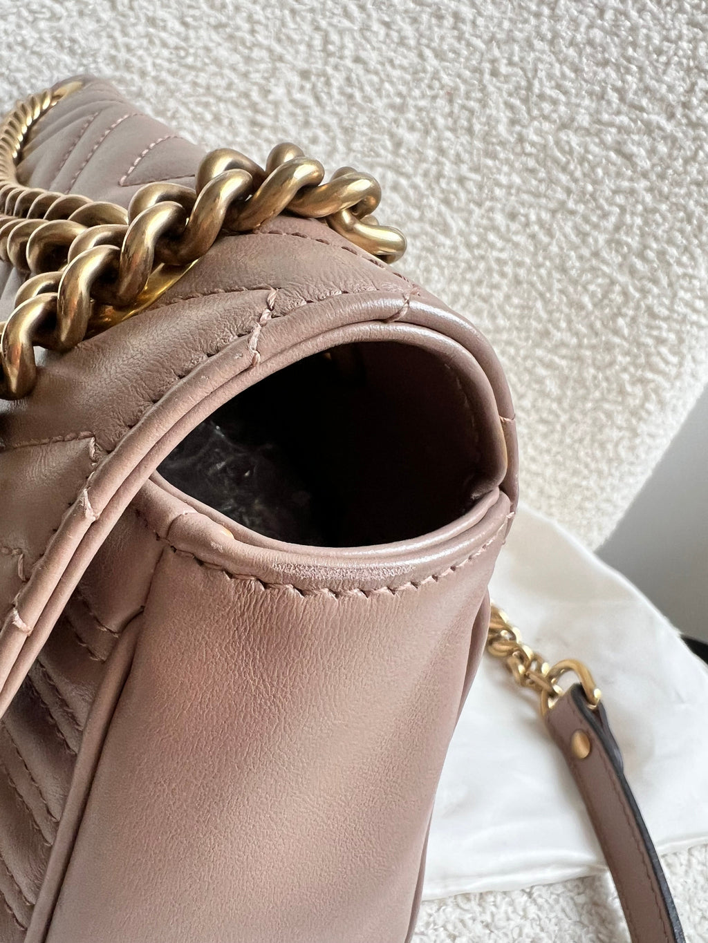 Gucci GG Dusty Pink Marmont Small Shoulder Bag (RRP £2070)
