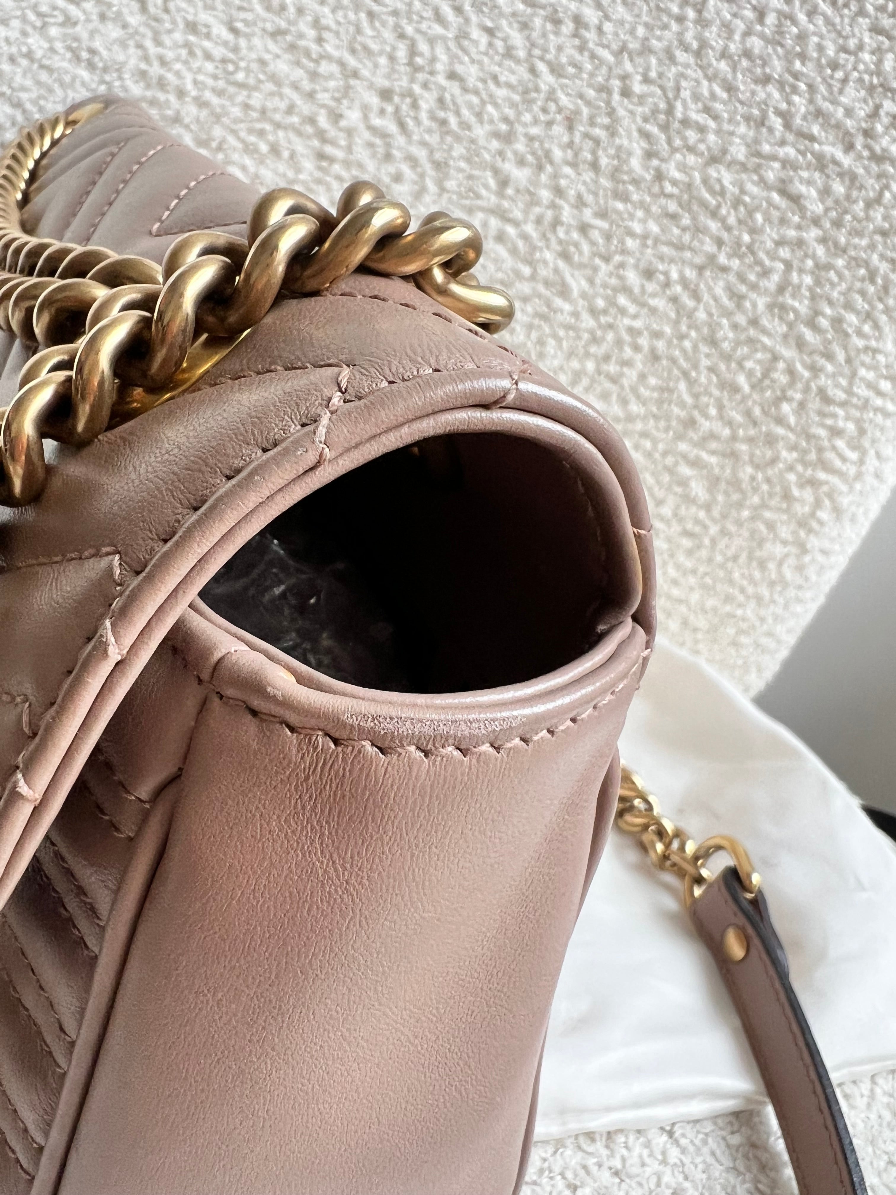 Gucci GG Dusty Pink Marmont Small Shoulder Bag (RRP £2070)