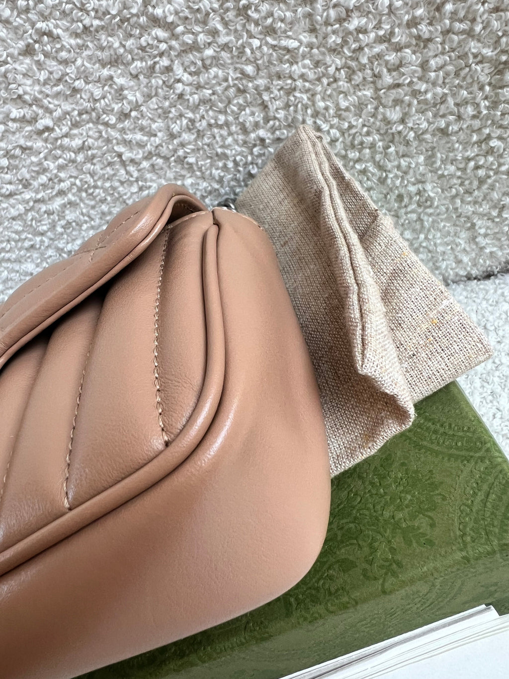 Gucci GG Beige Marmont Super Mini Aria Shoulder Bag (RRP £985)