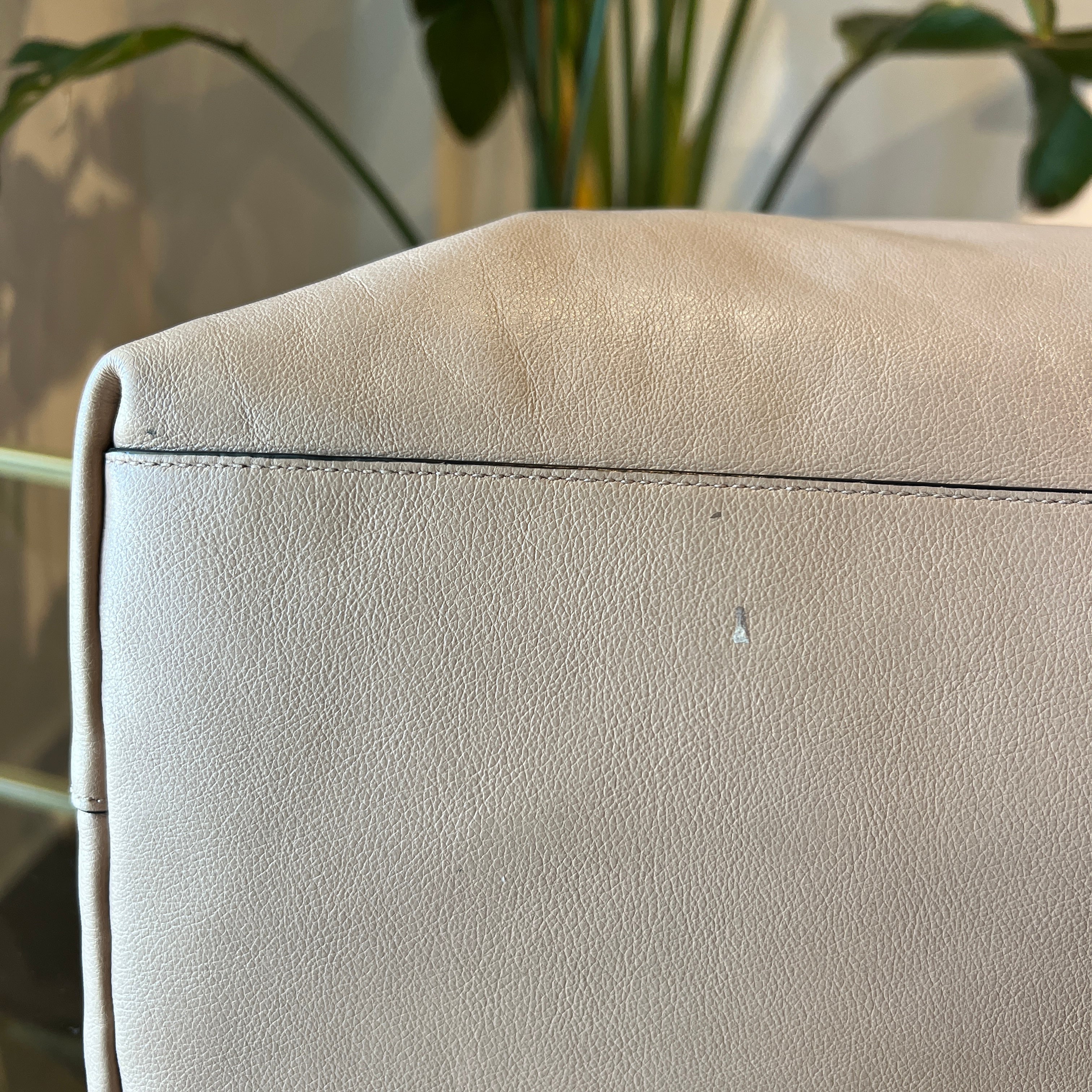 PRADA Argilla Glacé Calf Leather Beige Tote Bag