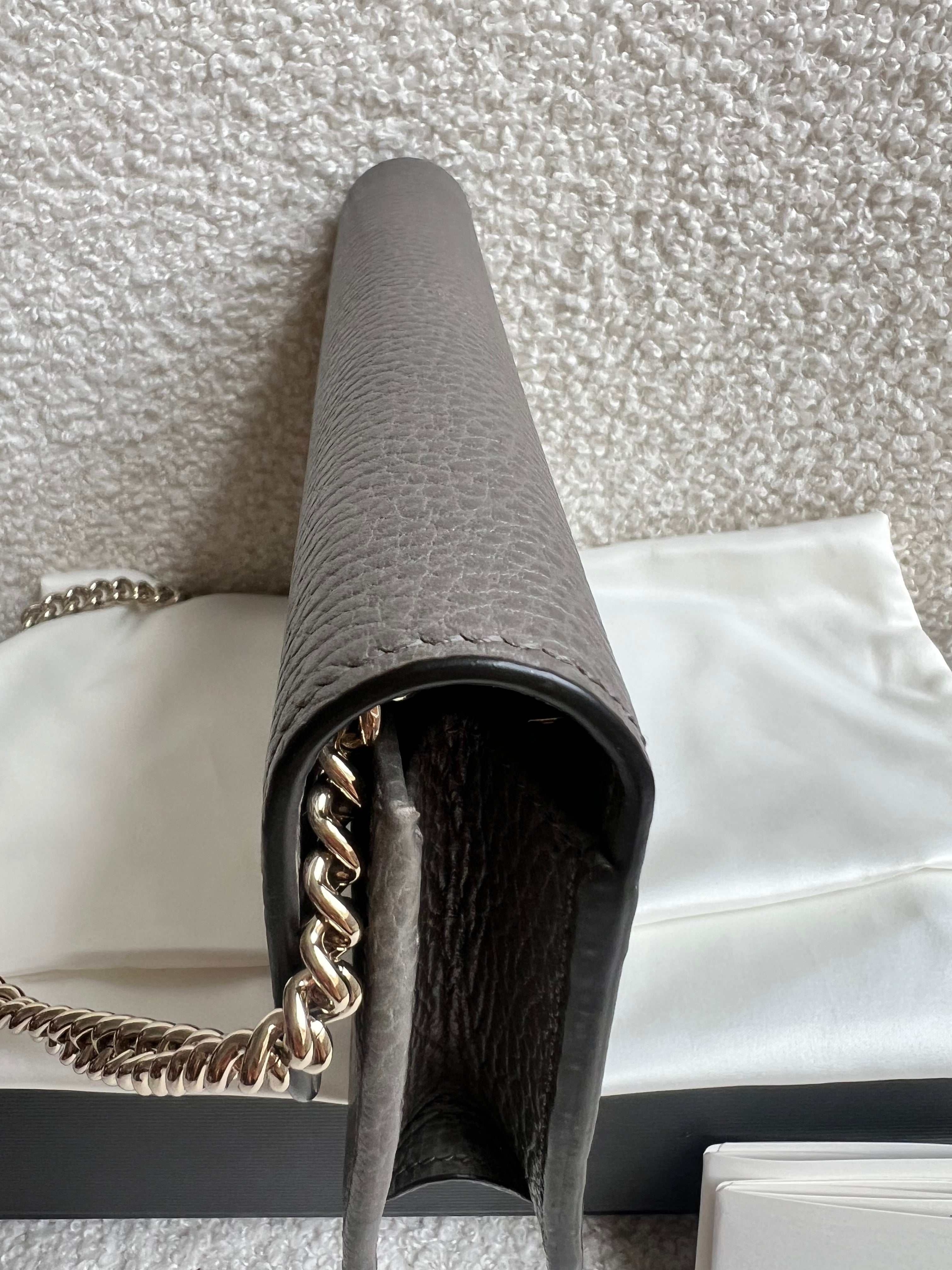 Gucci Dollar Grey Interlocking Chain Wallet