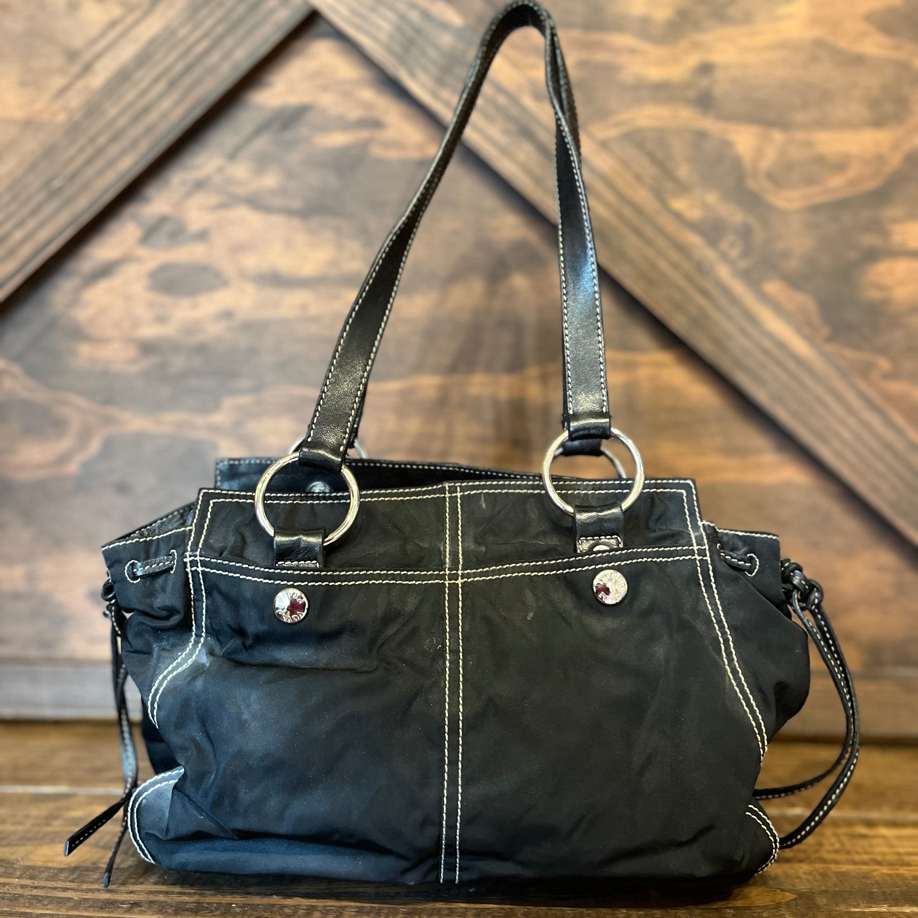 PRADA Black Nylon Multipocket Shoulder Bag