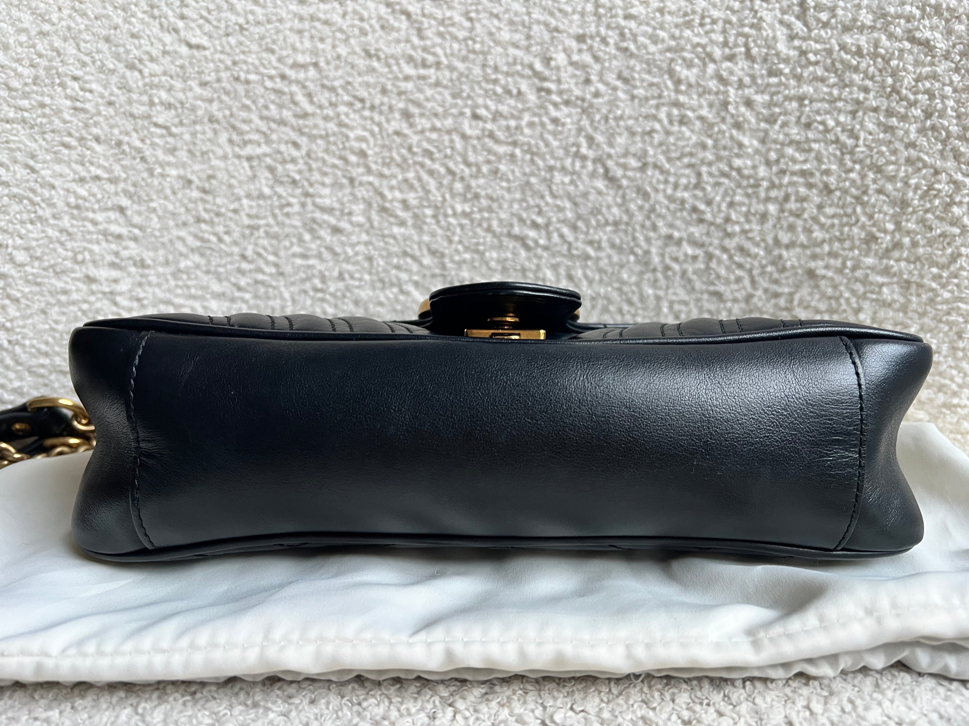Gucci GG Black Marmont Small Shoulder Bag (RRP £2070)