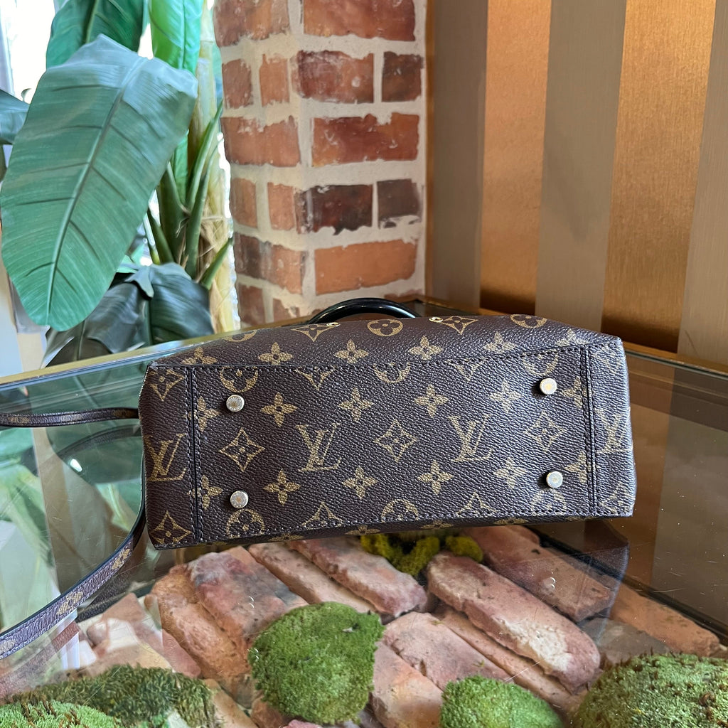 LOUIS VUITTON One Handle Noir Monogram Canvas Top Handle Bag