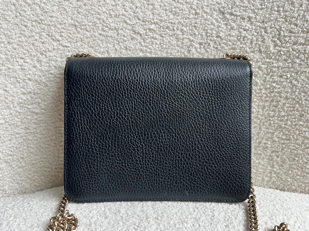 Gucci Interlocking GG Black Small Shoulder Bag