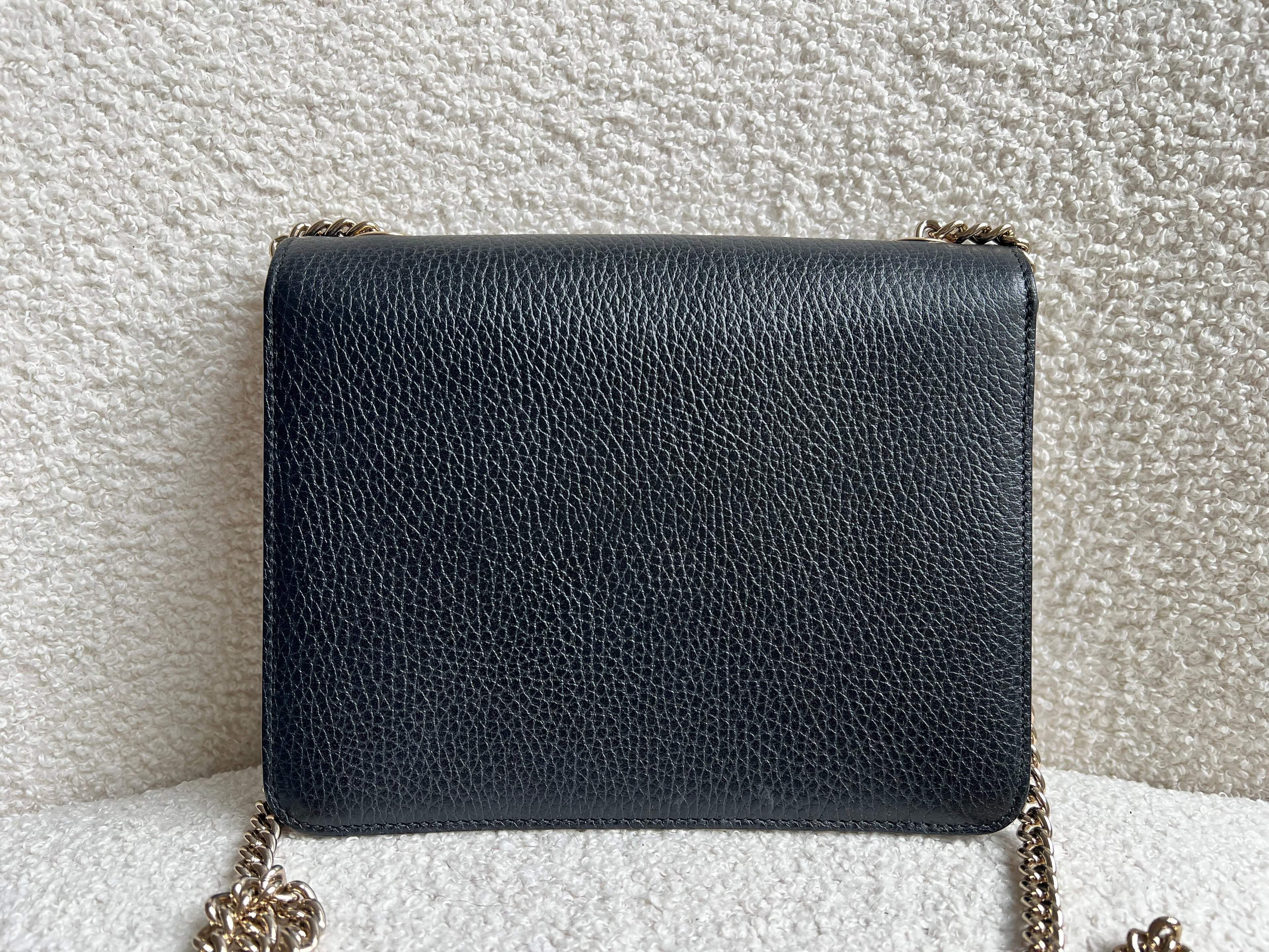 Gucci Interlocking GG Black Small Shoulder Bag