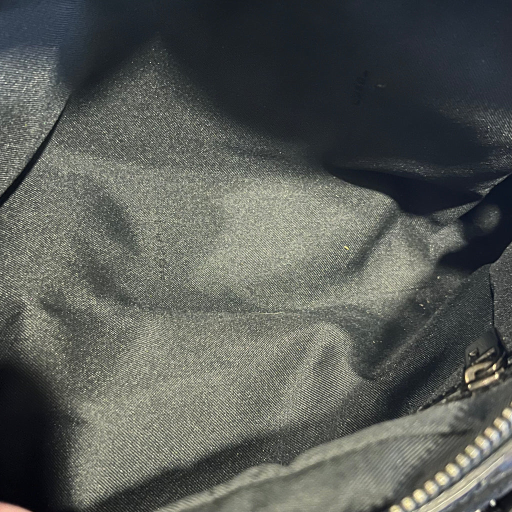 FENDI Bauletto Mini Black Suede Satchel Bag