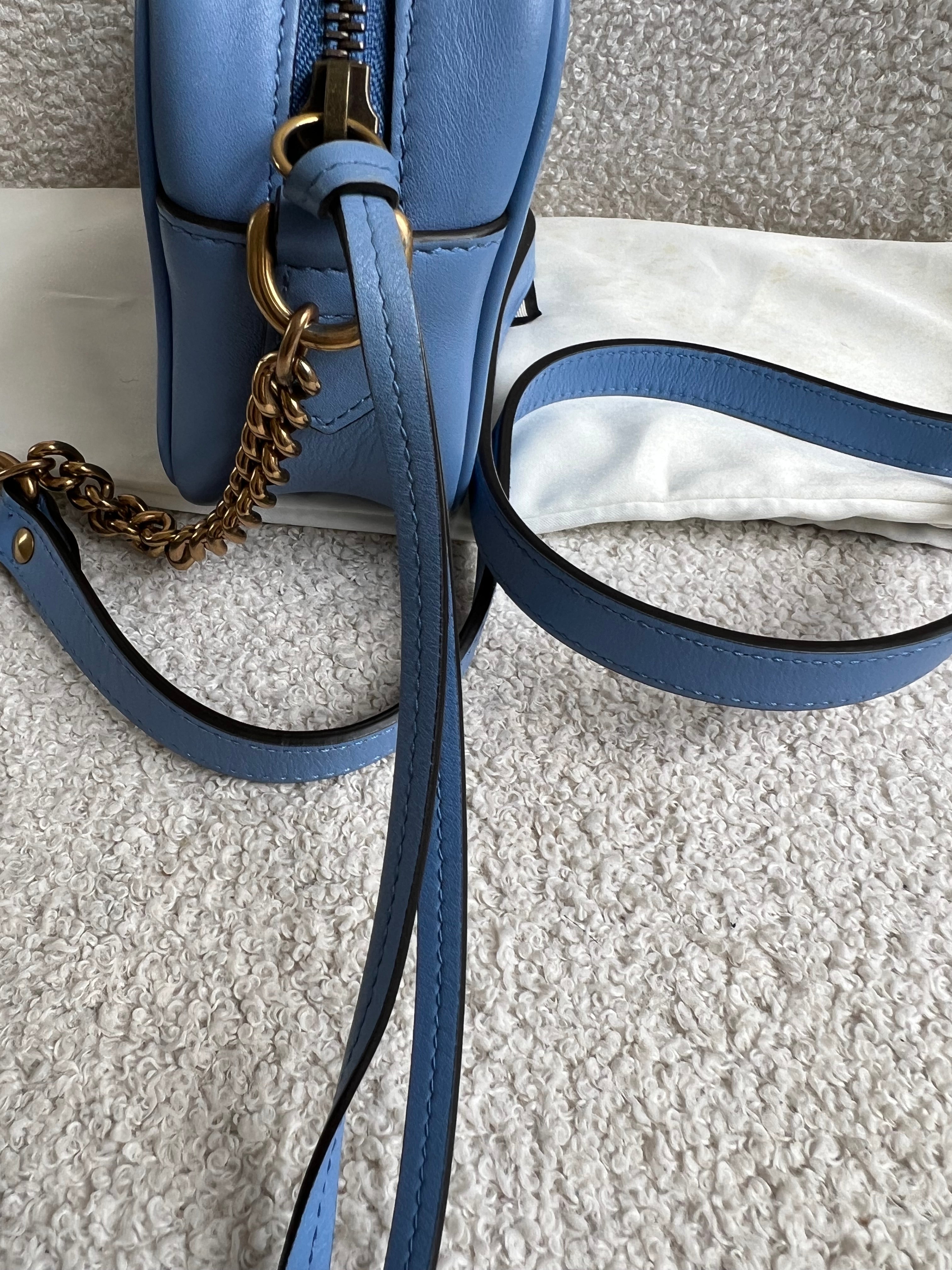 Gucci GG Blue Marmont Mini Shoulder Bag (RRP £1,360)
