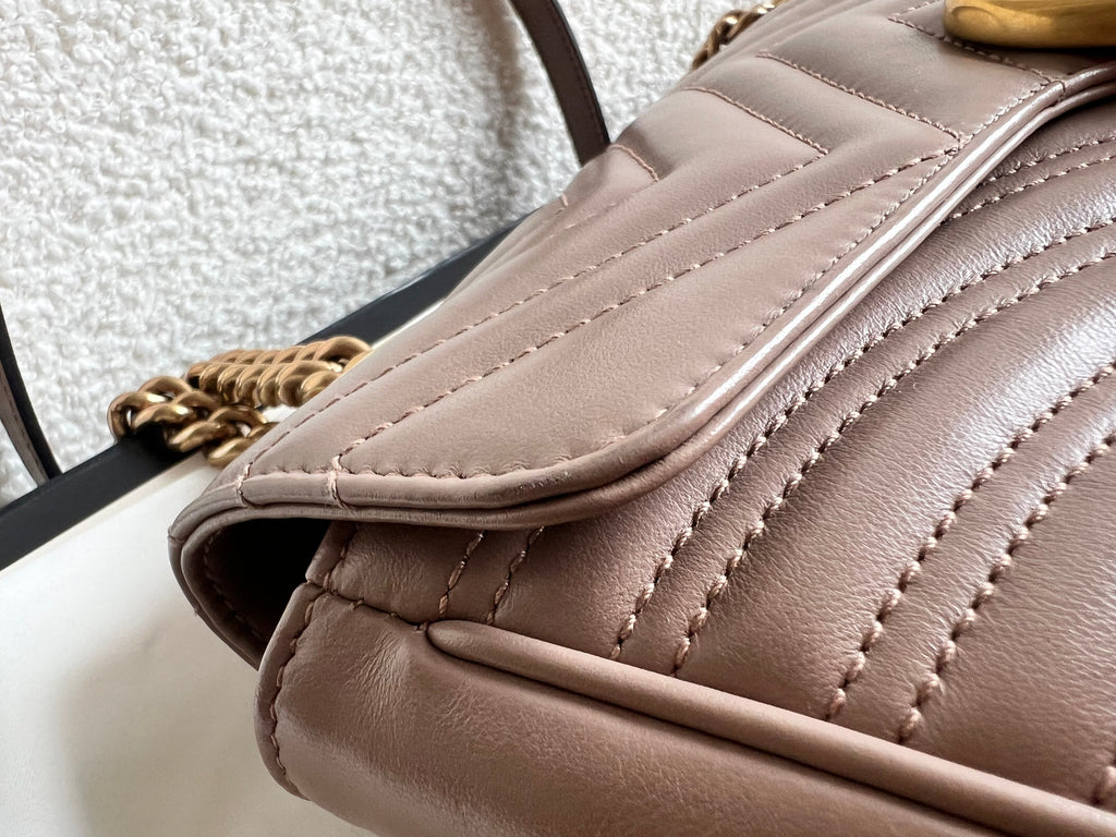Gucci GG Dusty Pink Marmont Small Shoulder Bag (RRP £2070)