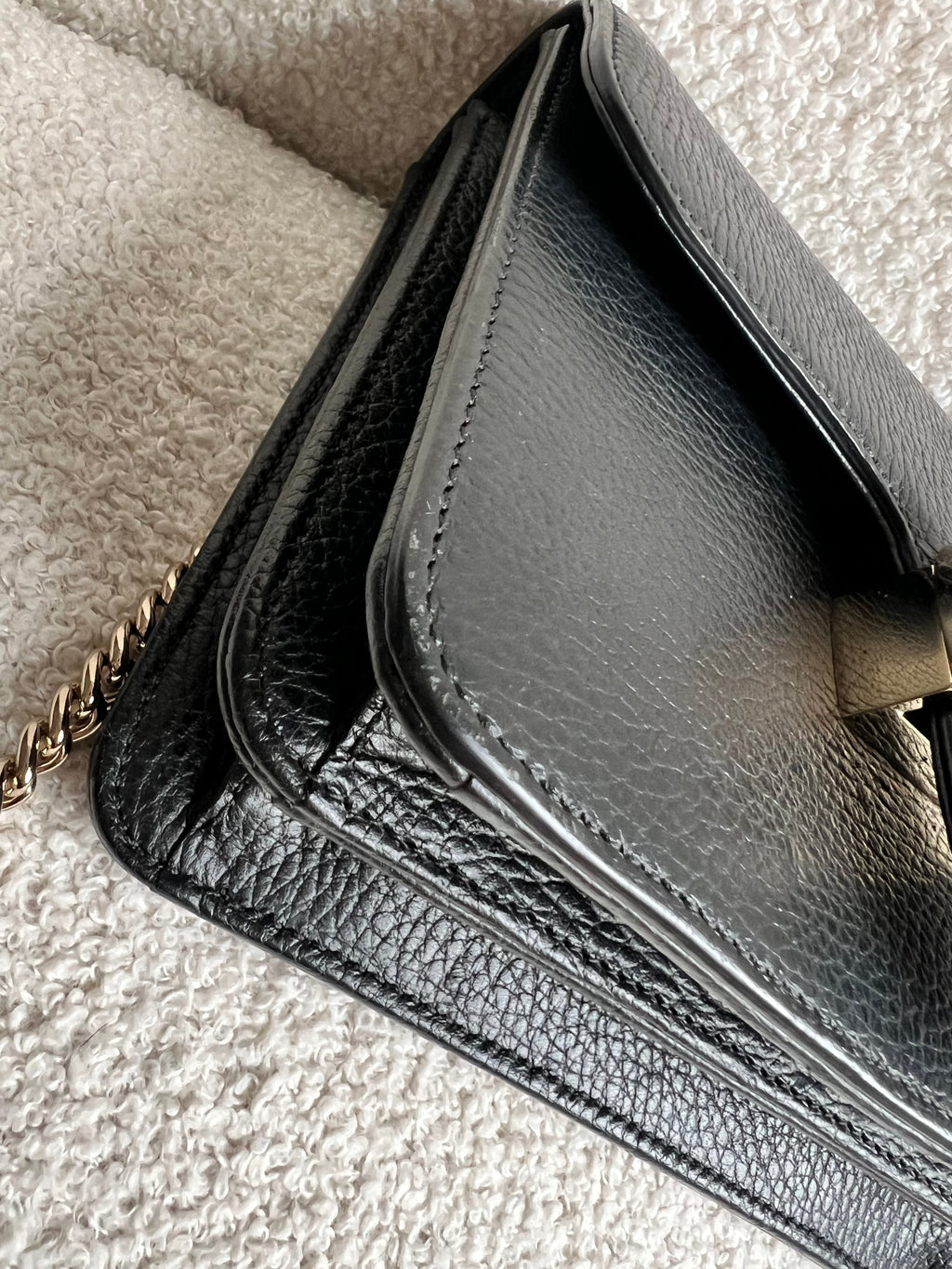 Gucci Interlocking GG Black Small Shoulder Bag