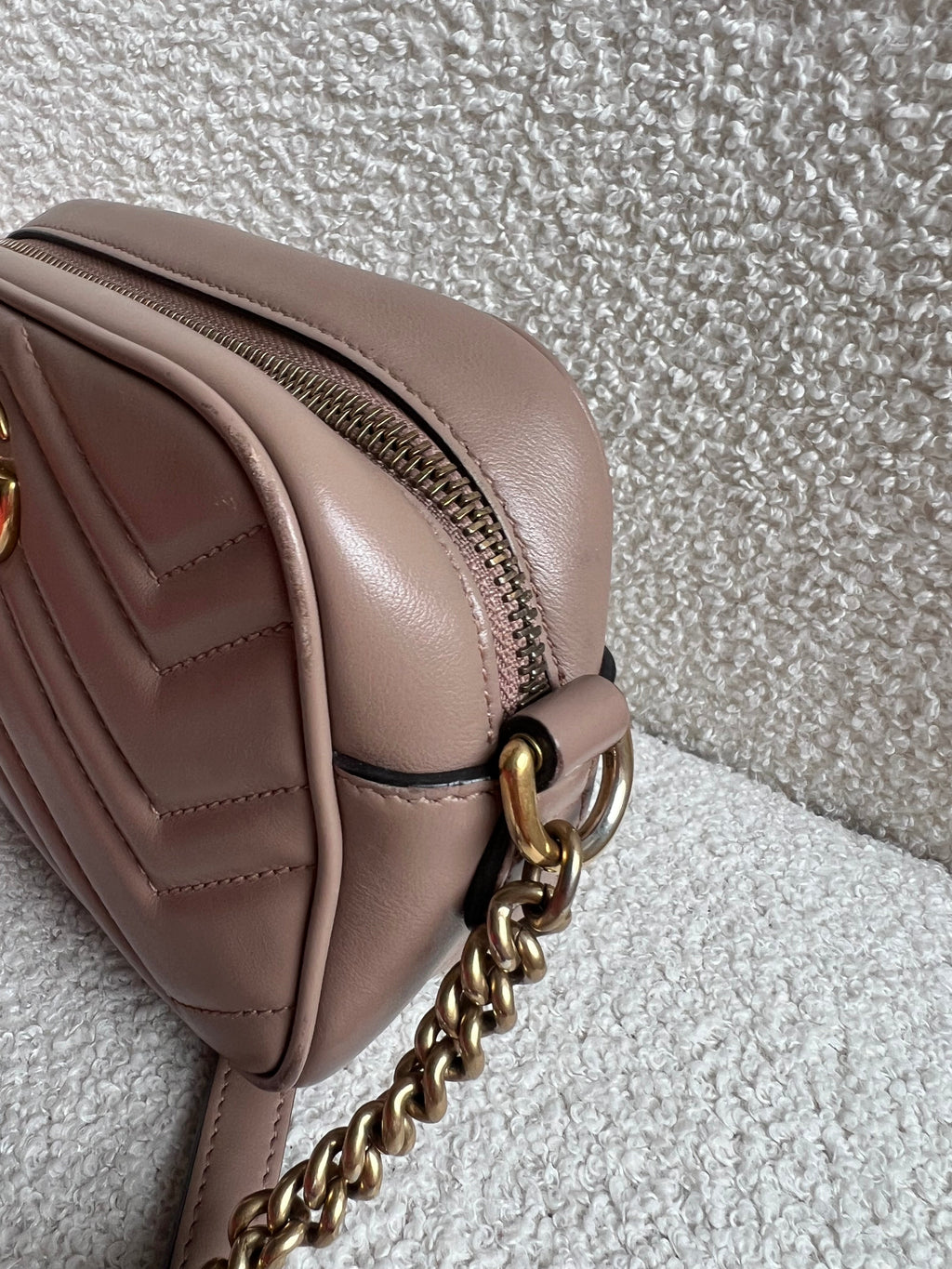 Gucci GG Dusty Pink Marmont Mini Shoulder Bag (RRP £1,360)