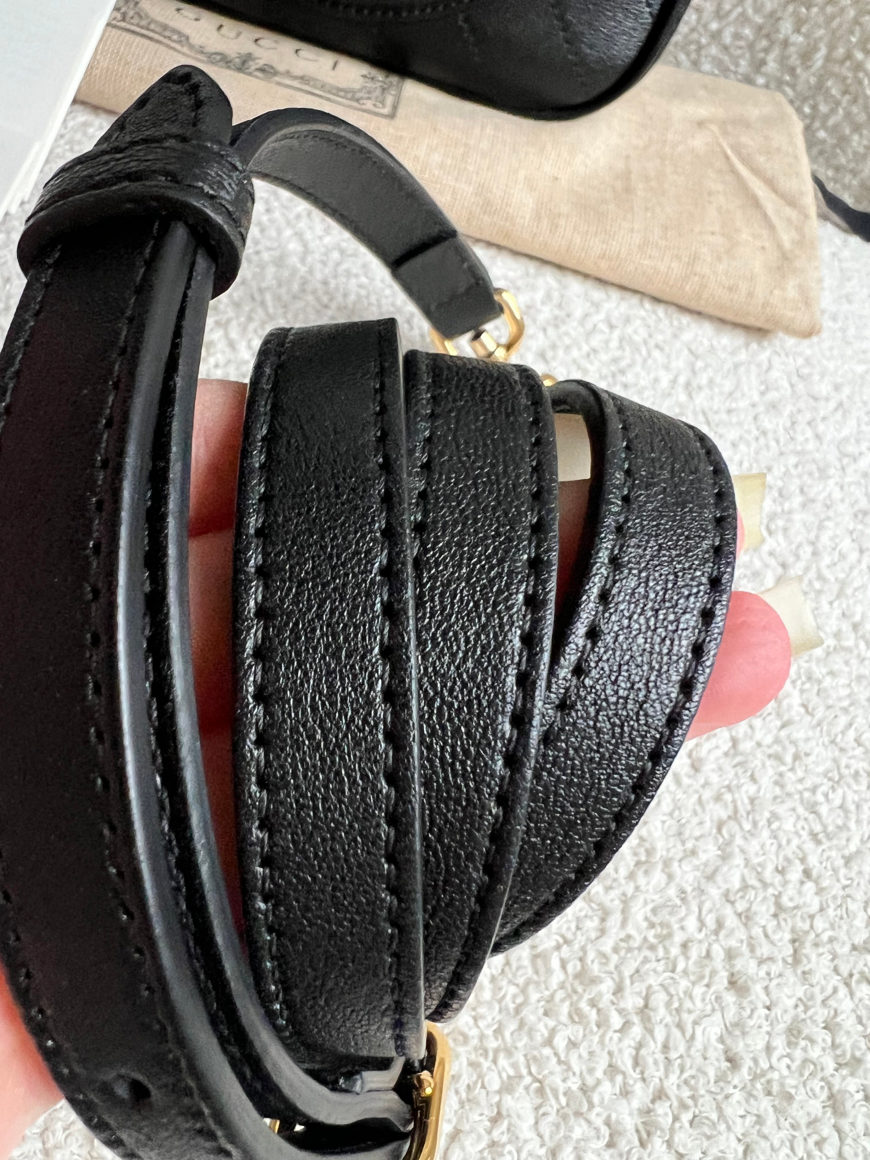 Gucci Black Small Top Handle Blondie Shoulder Bag (RRP £1870)