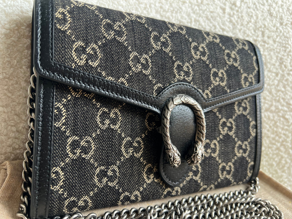 Gucci Dionysus Denim GG Mini Chain Bag