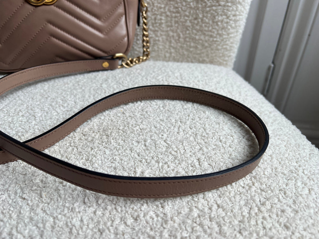 Gucci GG Dusty Pink Marmont Mini Shoulder Bag (RRP £1,360)