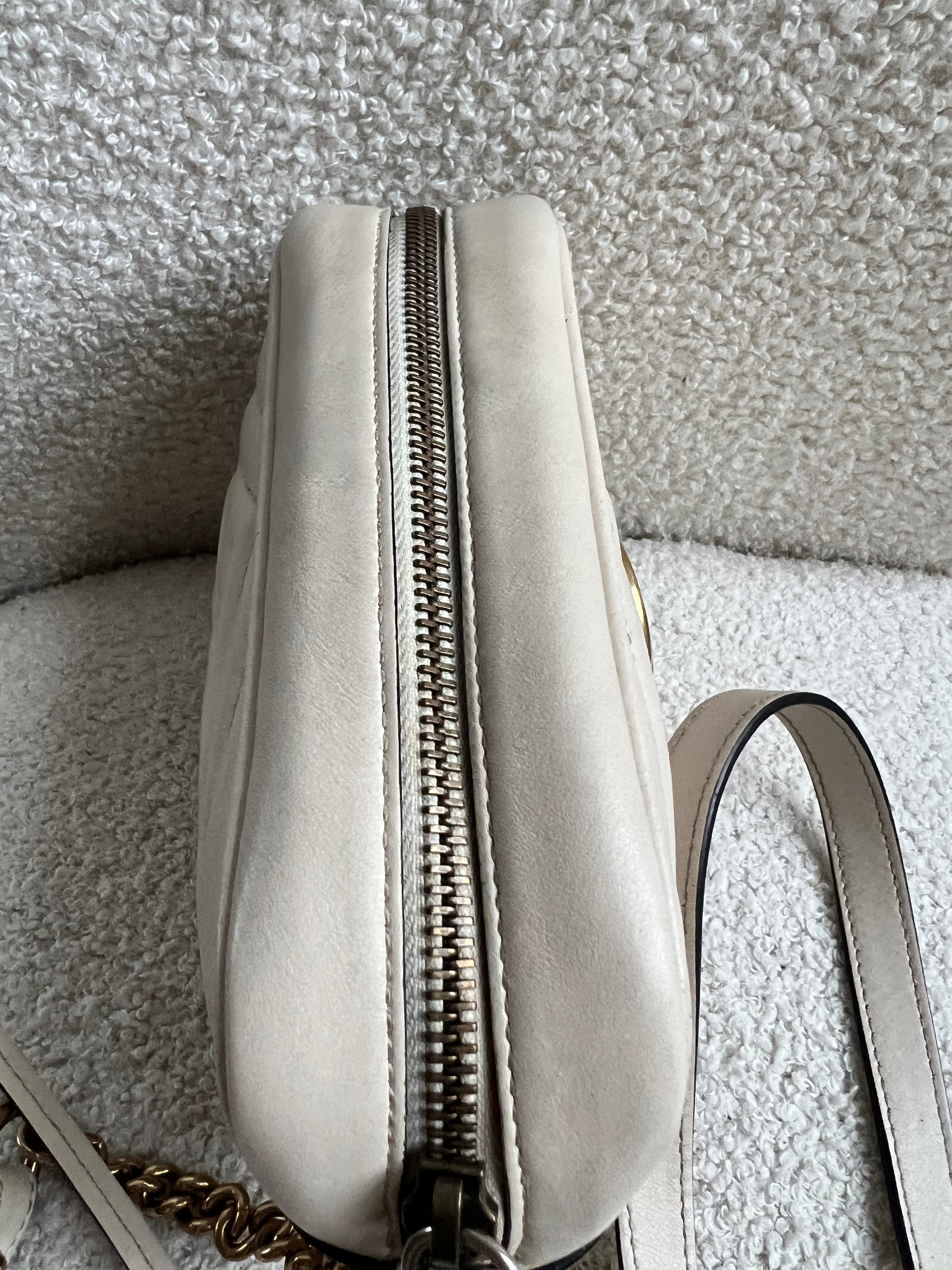 Gucci GG White Marmont Mini Shoulder Bag (RRP £1,360)