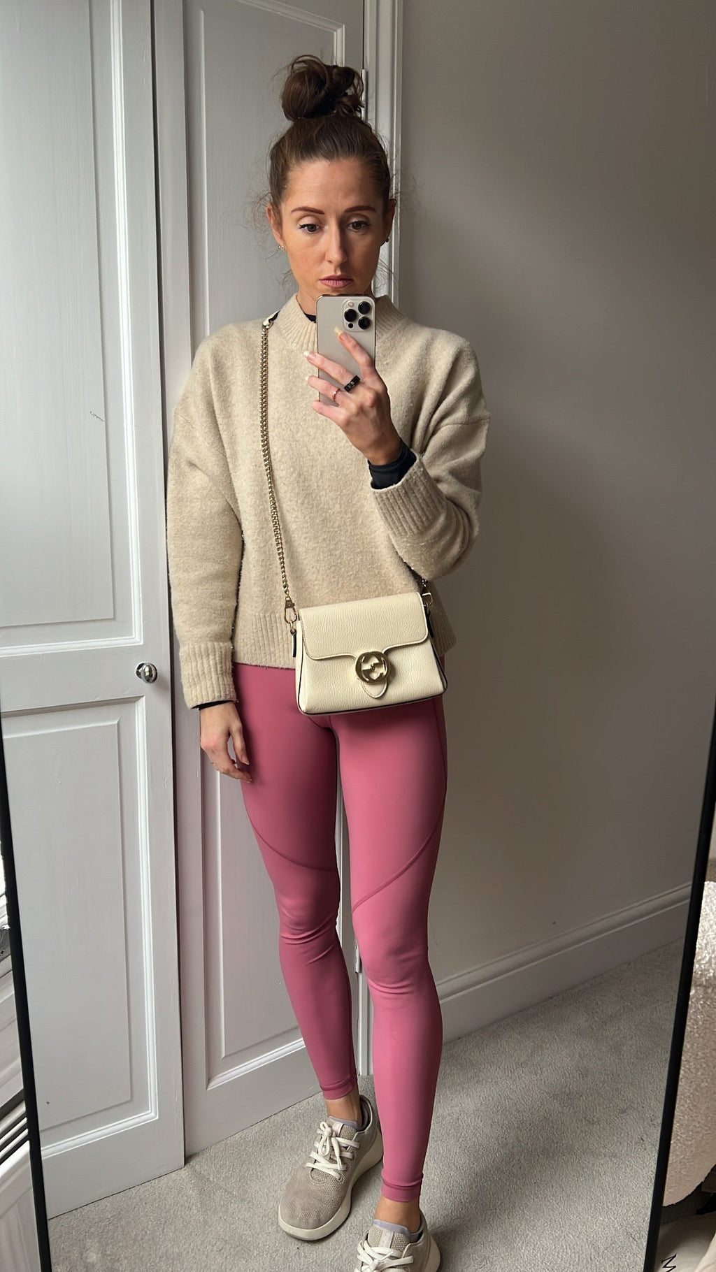 Gucci Interlocking GG Cream Mini Cross Body Bag