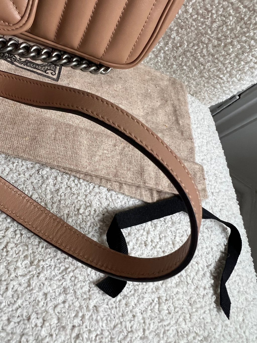 Gucci GG Beige Aria Marmont Mini Shoulder Bag (RRP £1800)