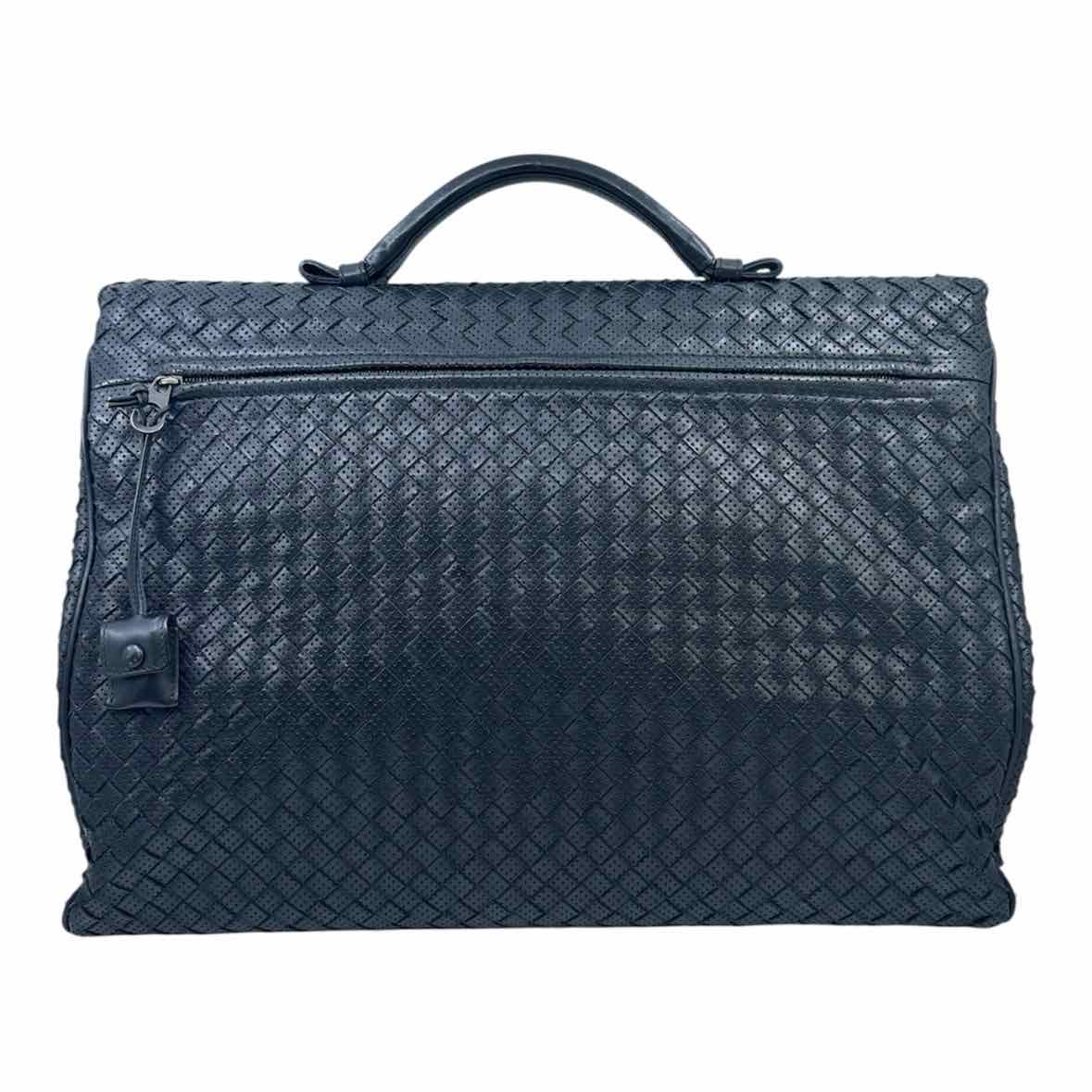 BOTTEGA ARTIGIANA Black Leather Woven Briefcase