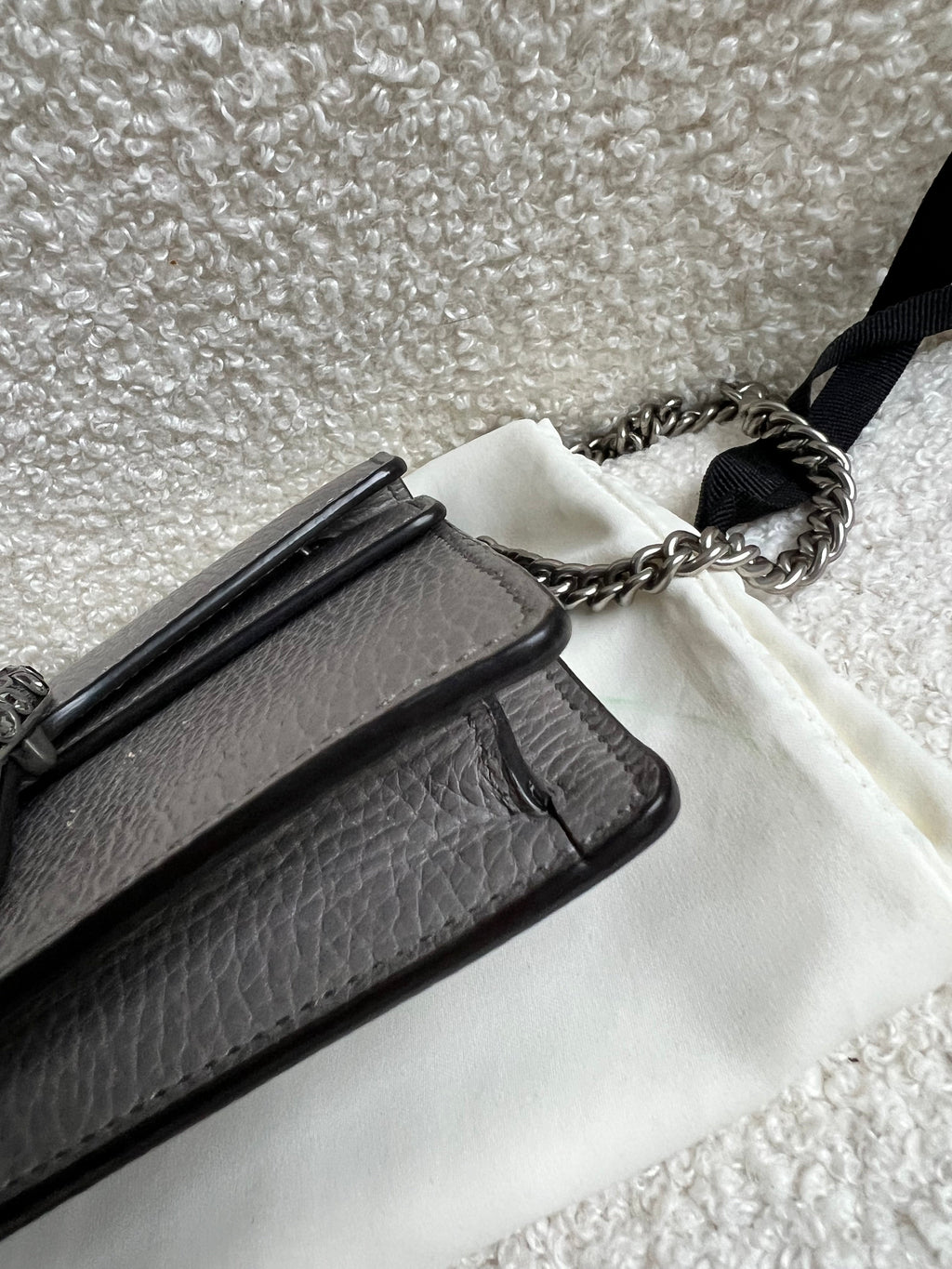 Gucci Dionysus GG Grey Super Mini Shoulder Bag (RRP £985)