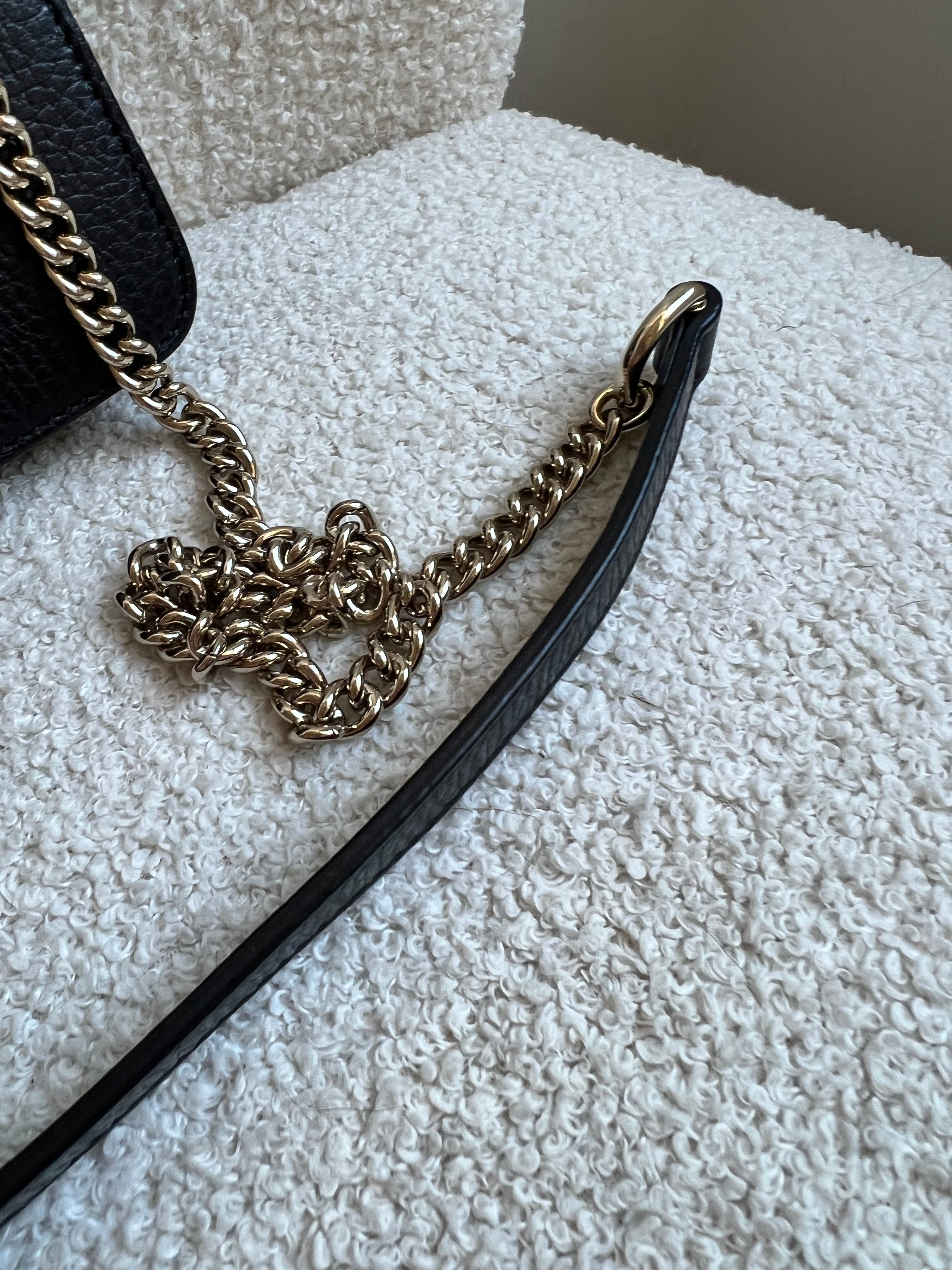 Gucci Interlocking GG Black Small Shoulder Bag