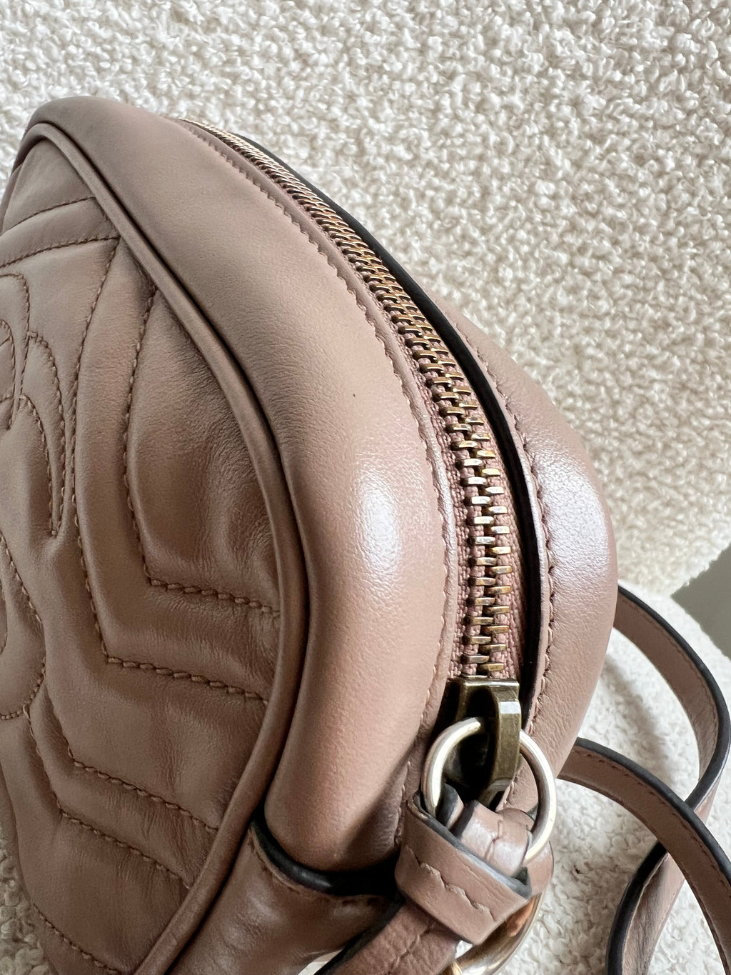 Gucci GG Dusty Pink Marmont Mini Shoulder Bag (RRP £1,360)