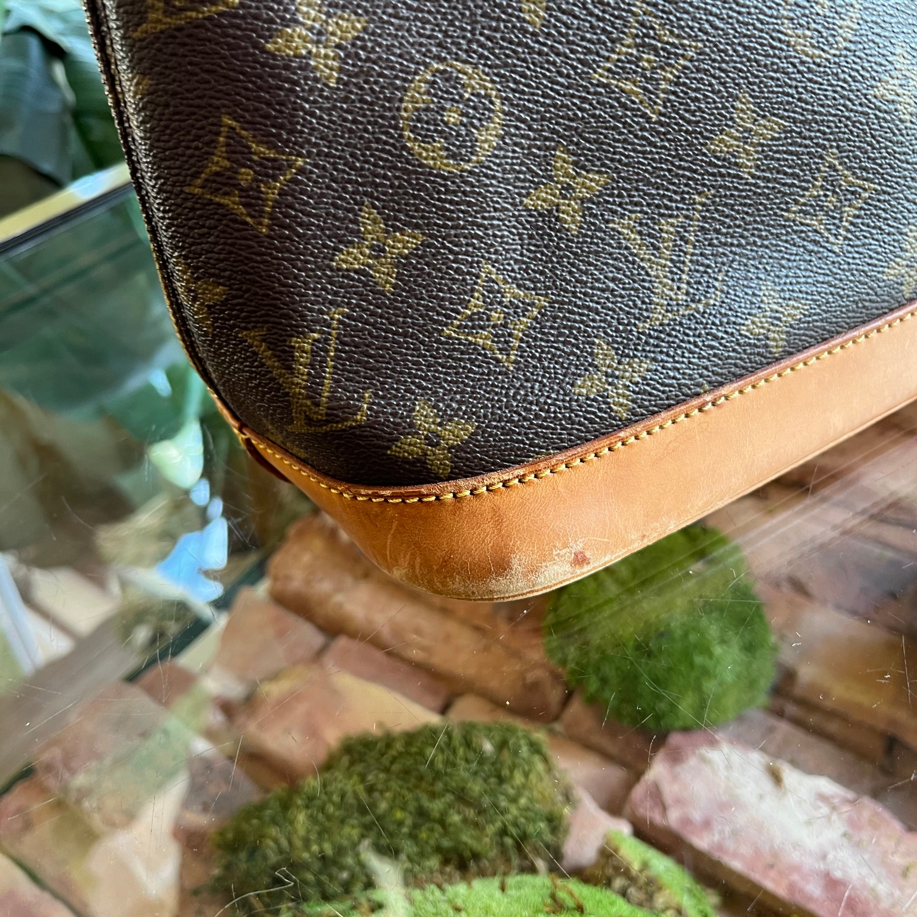 LOUIS VUITTON Vintage Alma PM Brown Monogram Canvas Top Handle