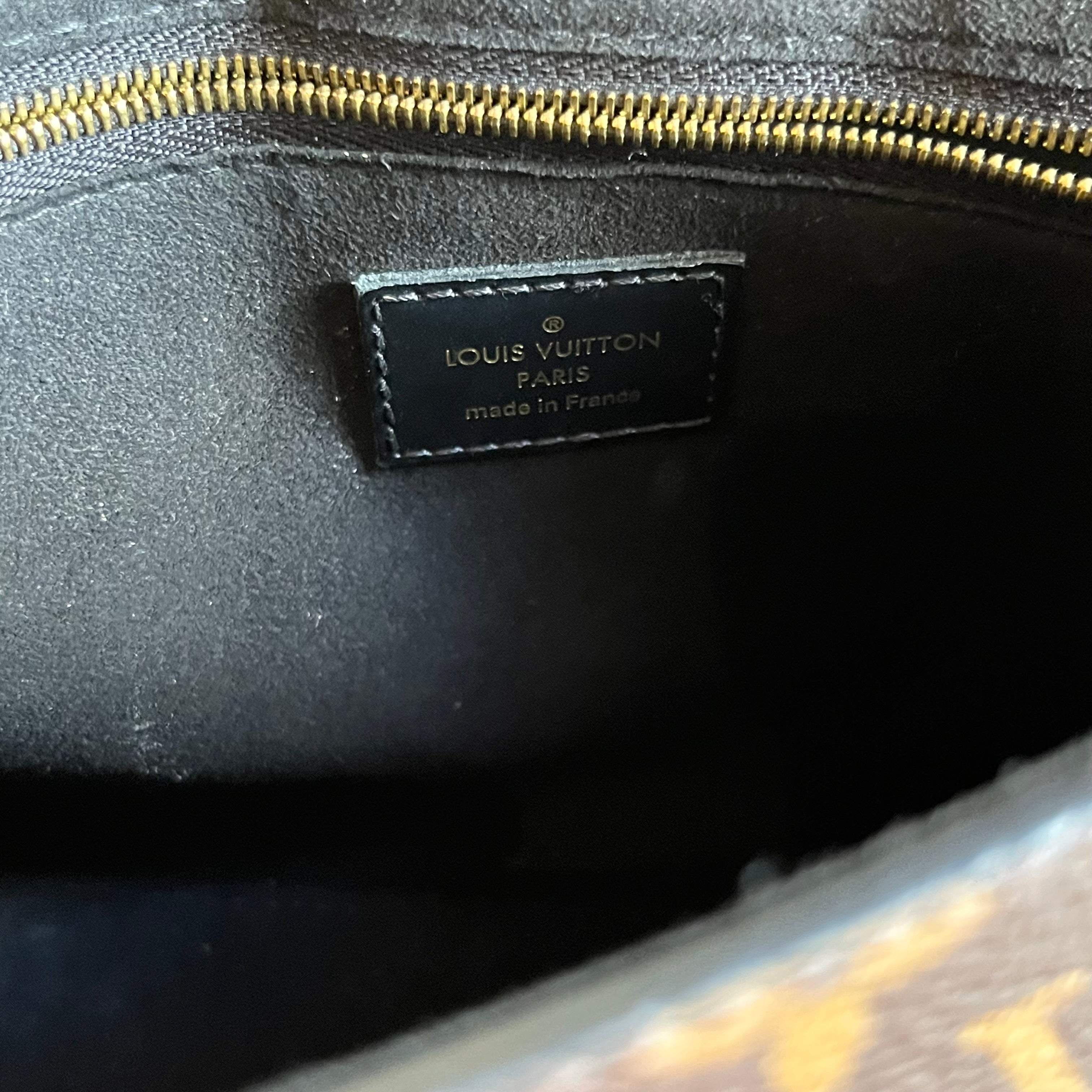 LOUIS VUITTON One Handle Noir Monogram Canvas Top Handle Bag