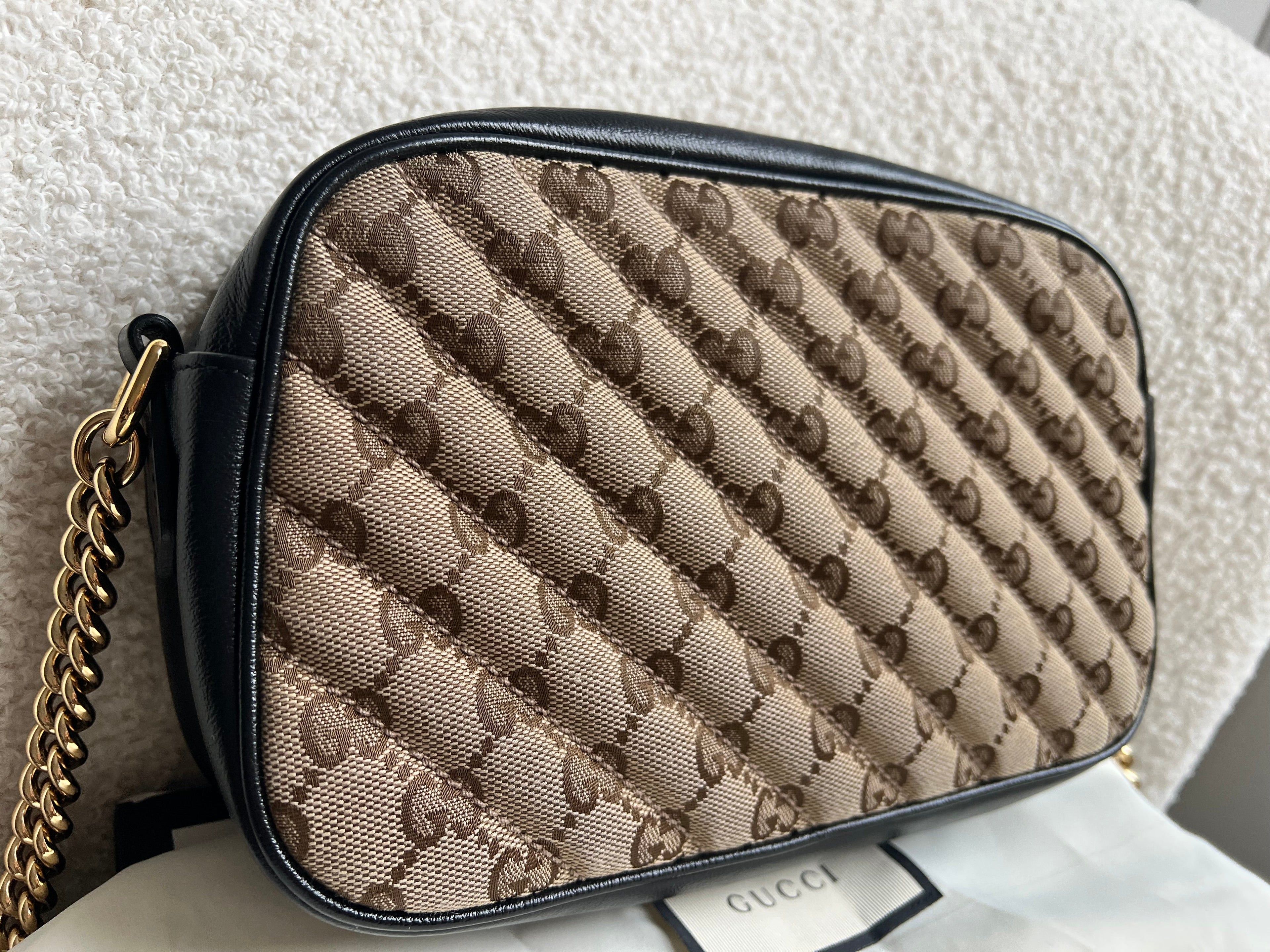 Gucci GG Marmont Canvas Small Shoulder Bag