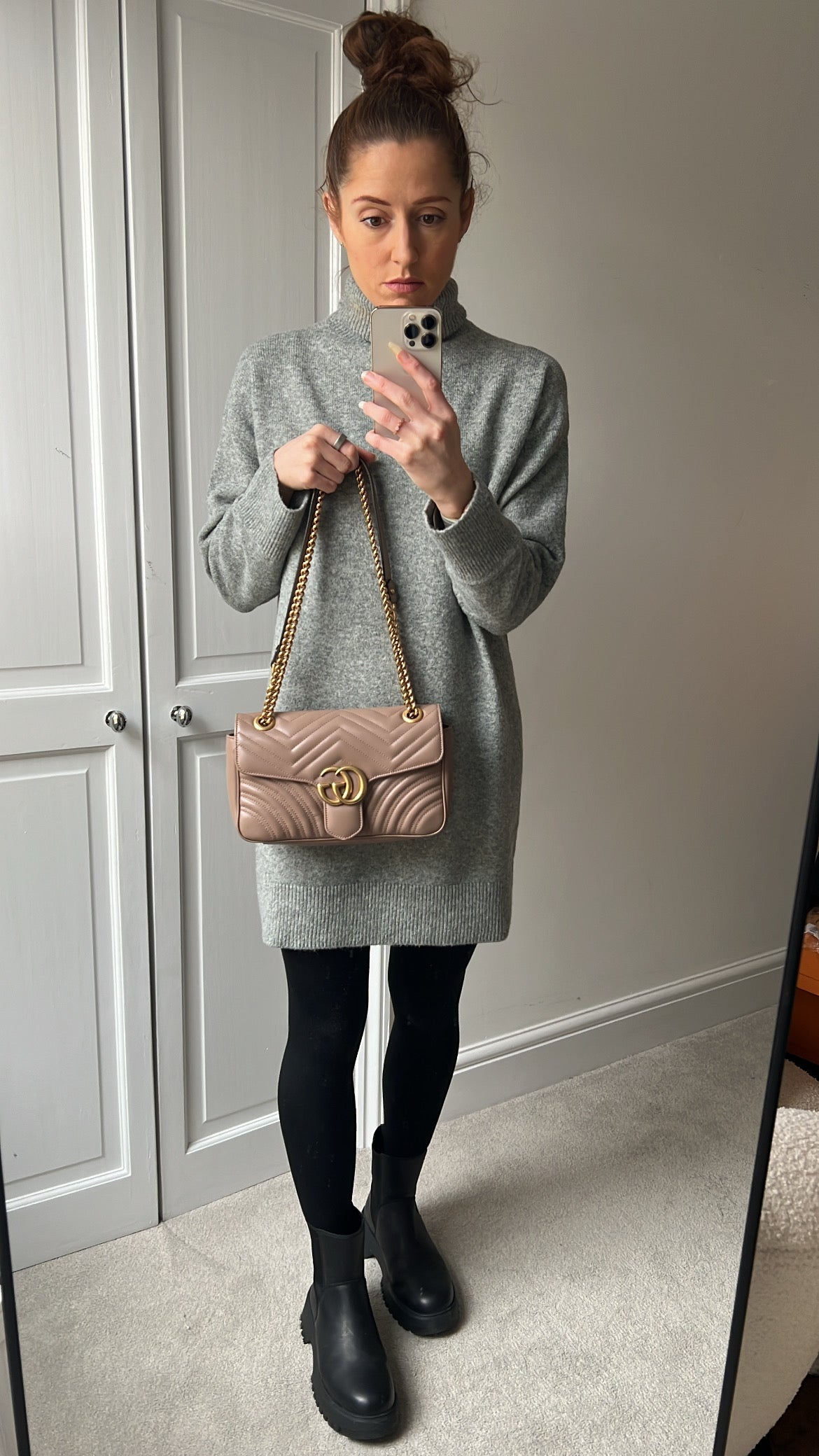 Gucci GG Dusty Pink Marmont Small Shoulder Bag (RRP £2070)