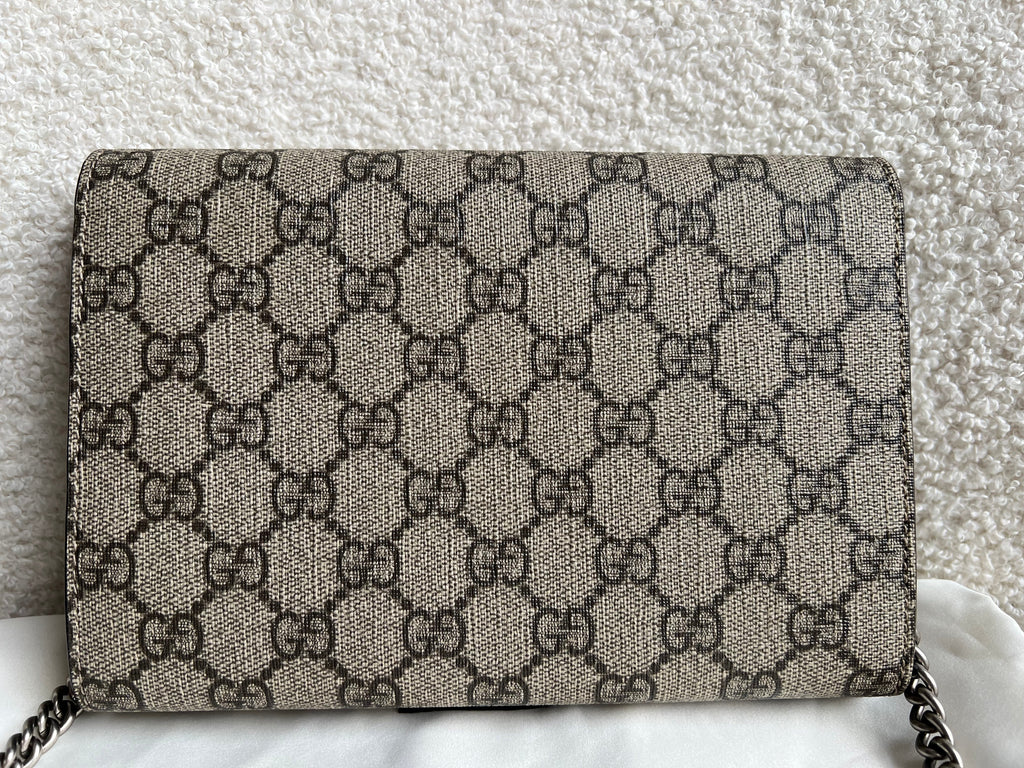 Gucci Dionysus GG Supreme Chain Wallet (RRP £1400)