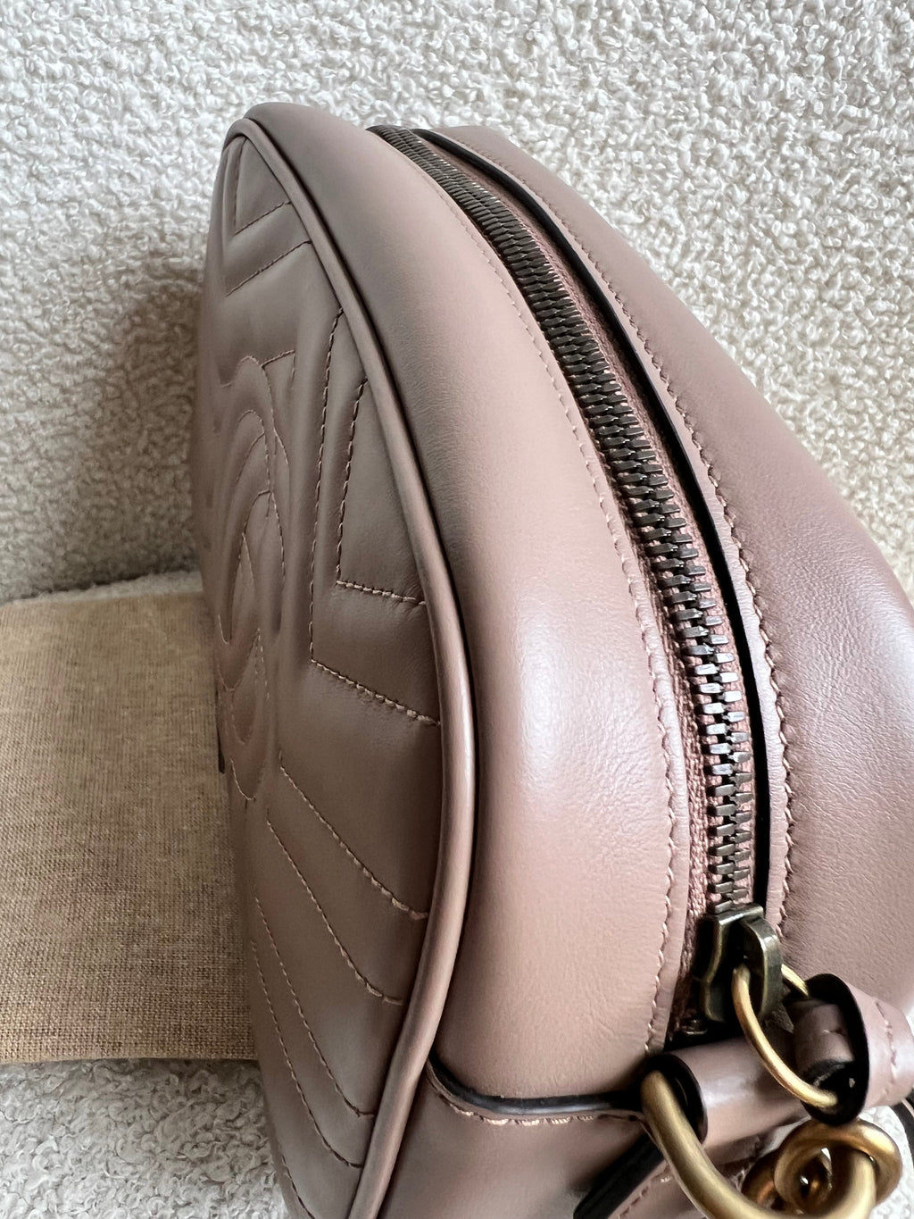 Gucci GG Marmont Porcelain Rose Small Shoulder Bag (RRP £1440)
