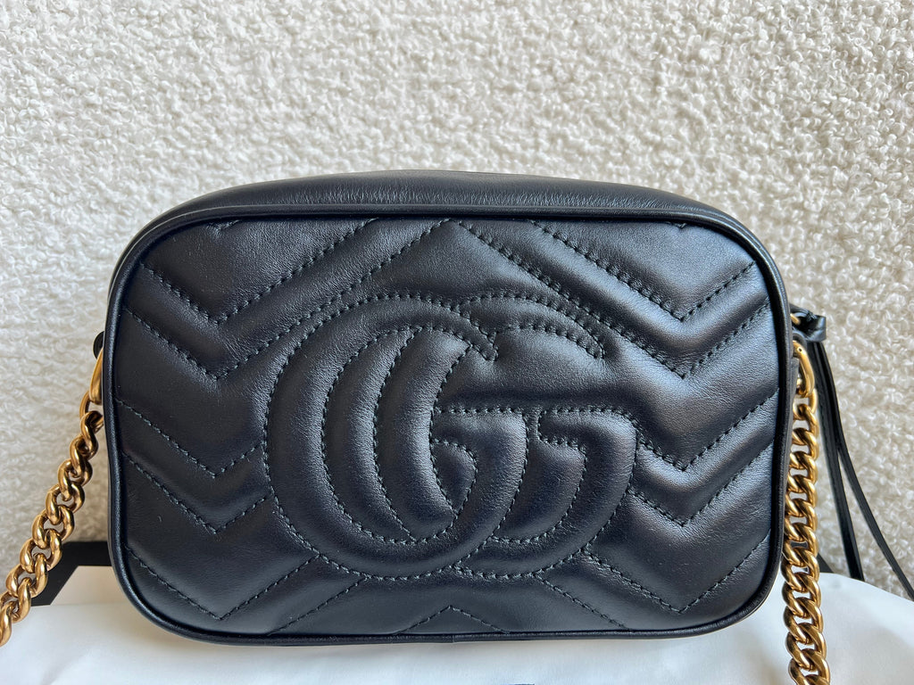 Gucci GG Black Marmont Mini Shoulder Bag (RRP £1,360)