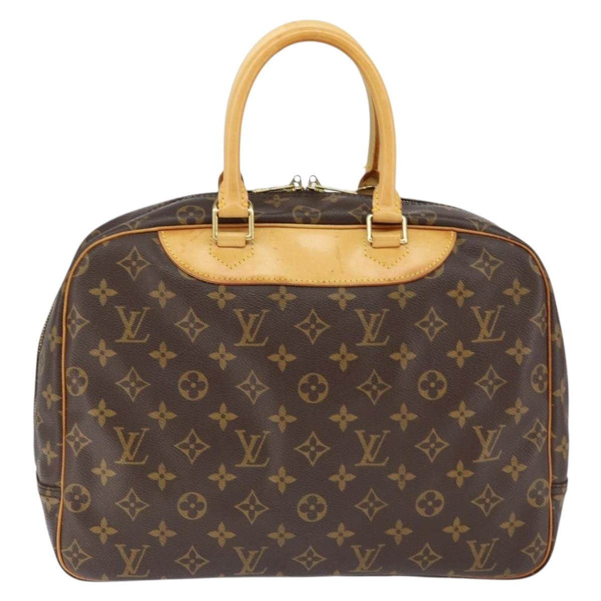 Louis Vuitton Deauville Handbag Monogram Canvas Brown Canvas Handbag (Pre-Owned)