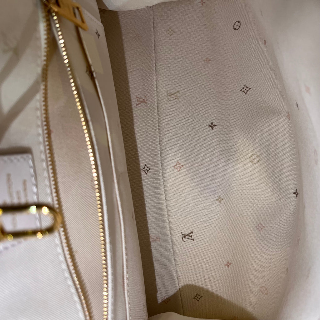LOUIS VUITTON OnTheGo MM Sunset Kaki Spring in the City Monogram Canvas Tote