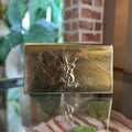 SAINT LAURENT Belle De Jour Large Gold Metallic Calfskin Monogram Clutch