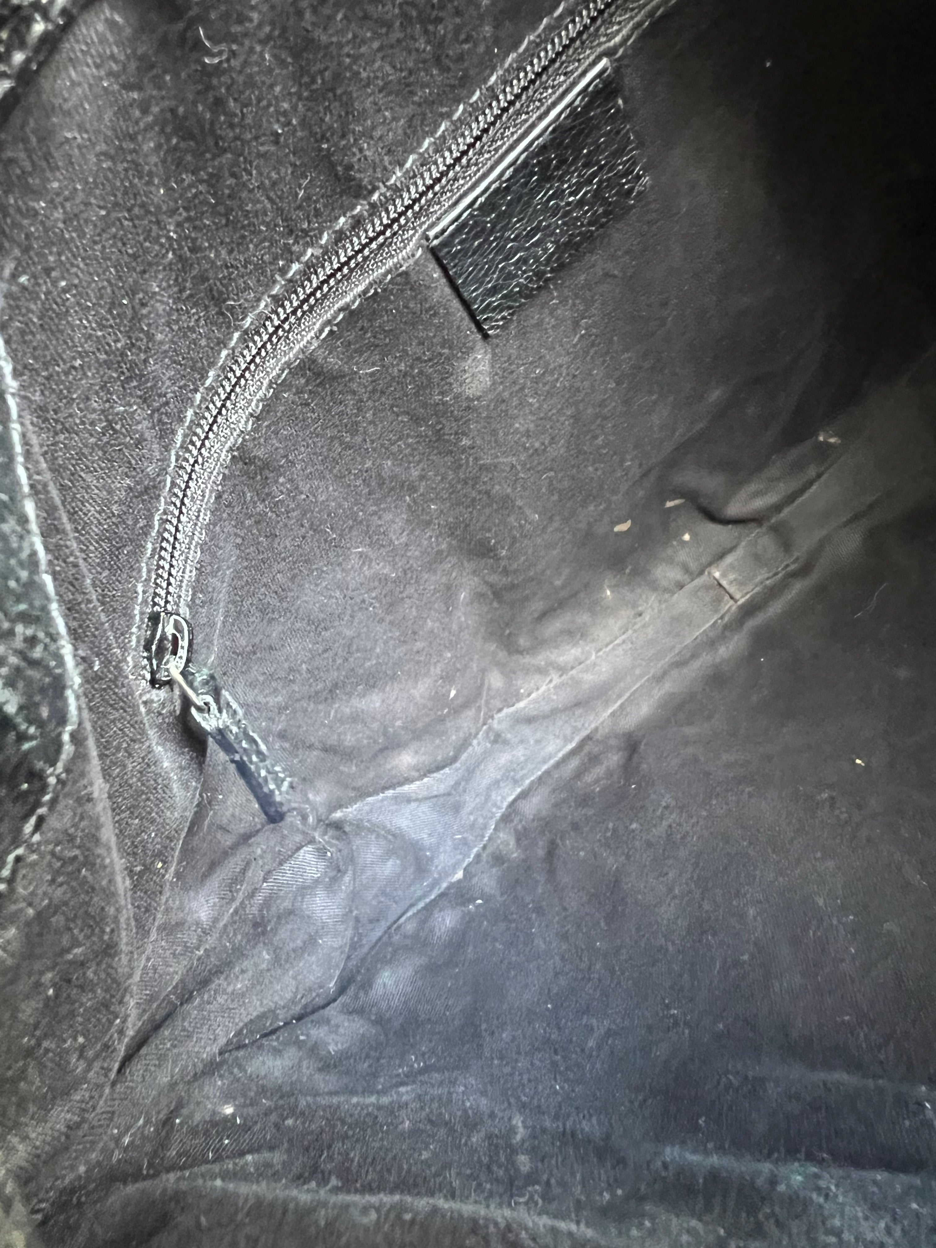 Gucci Black GG Canvas Drawstring Shoulder Bag