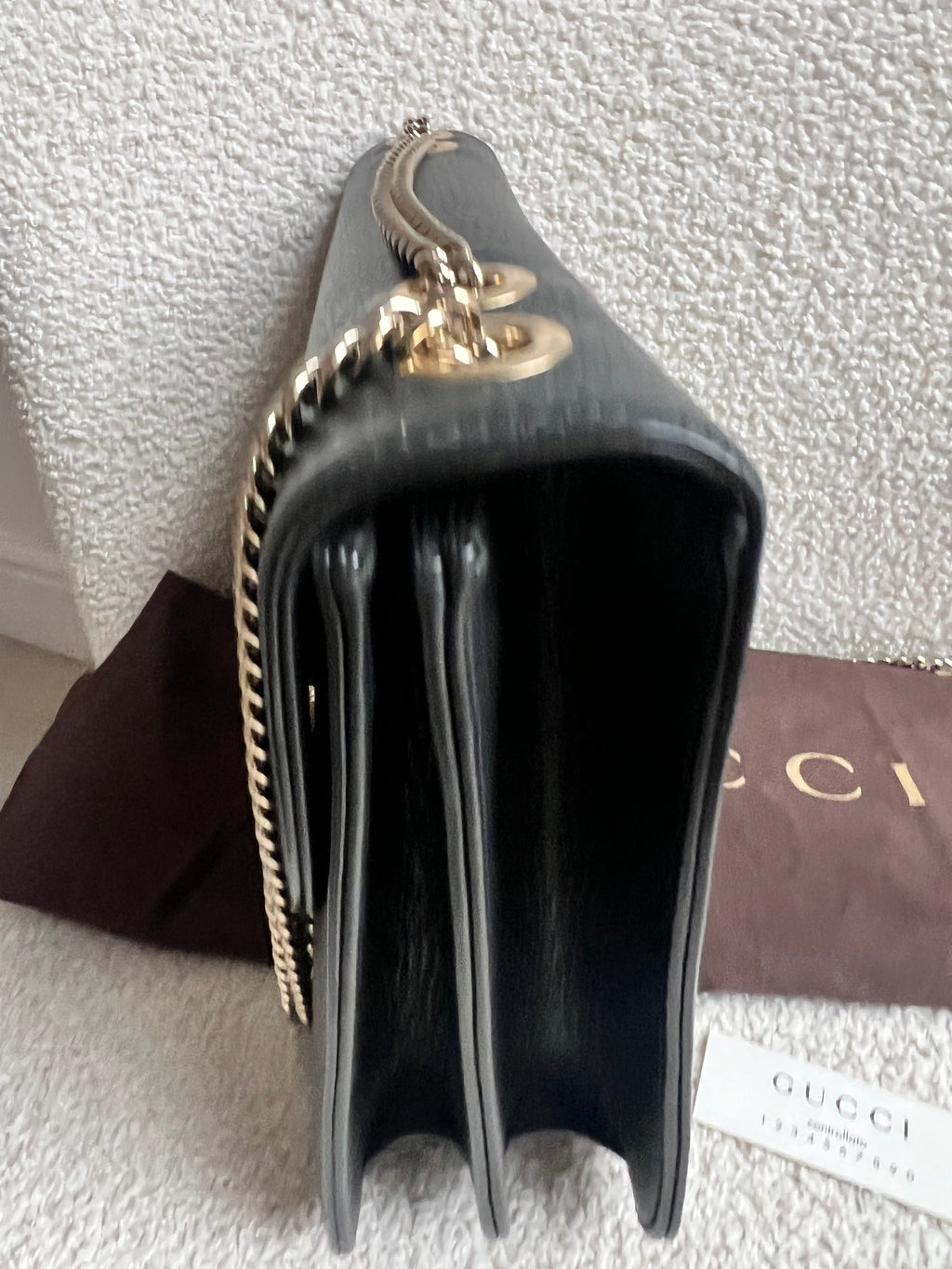 Gucci Interlocking GG Black Medium Shoulder Bag