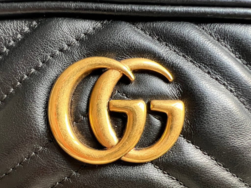 Gucci GG Black Marmont Mini Shoulder Bag (RRP £1,360)