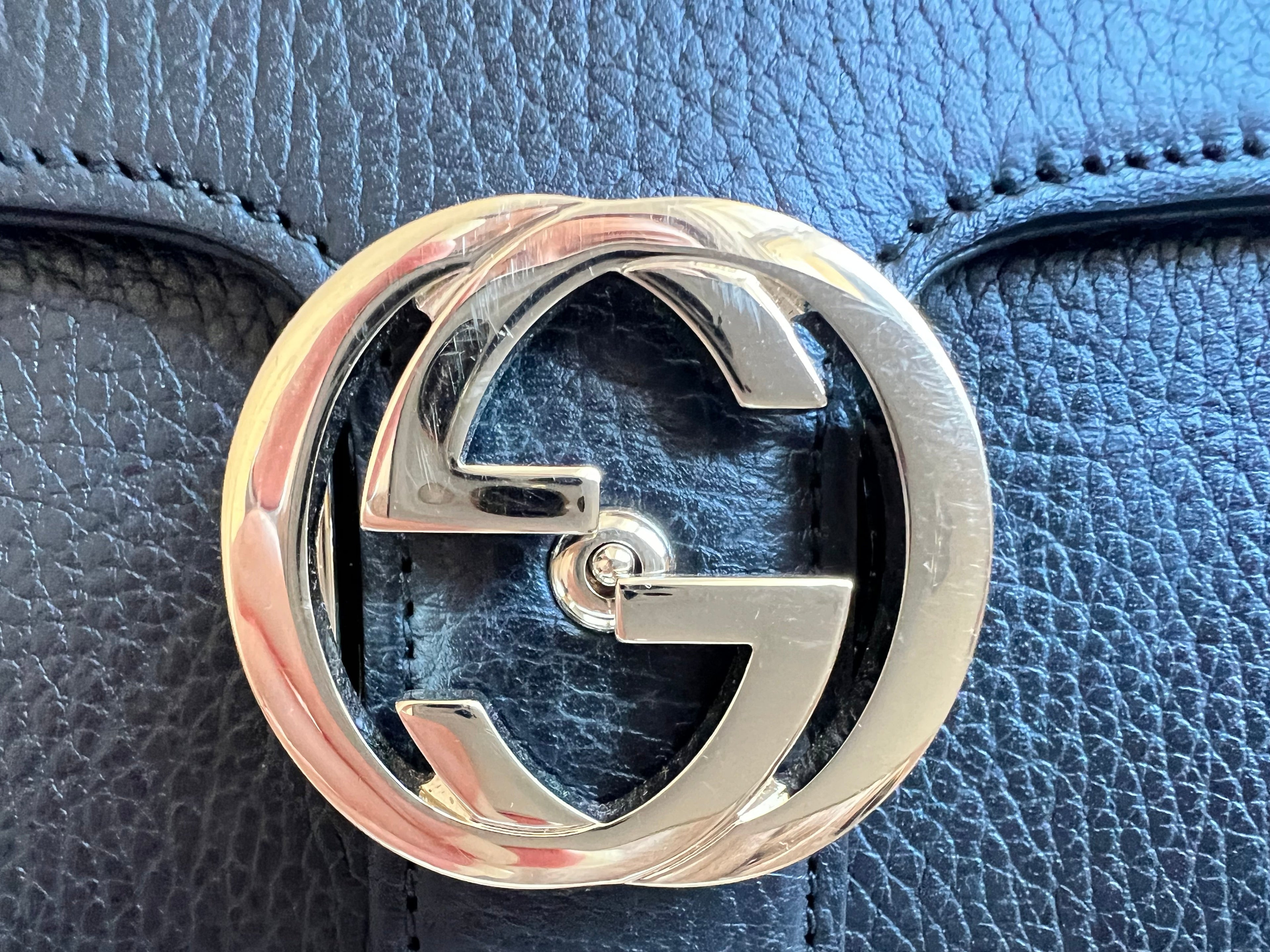 Gucci Interlocking GG Black Small Shoulder Bag