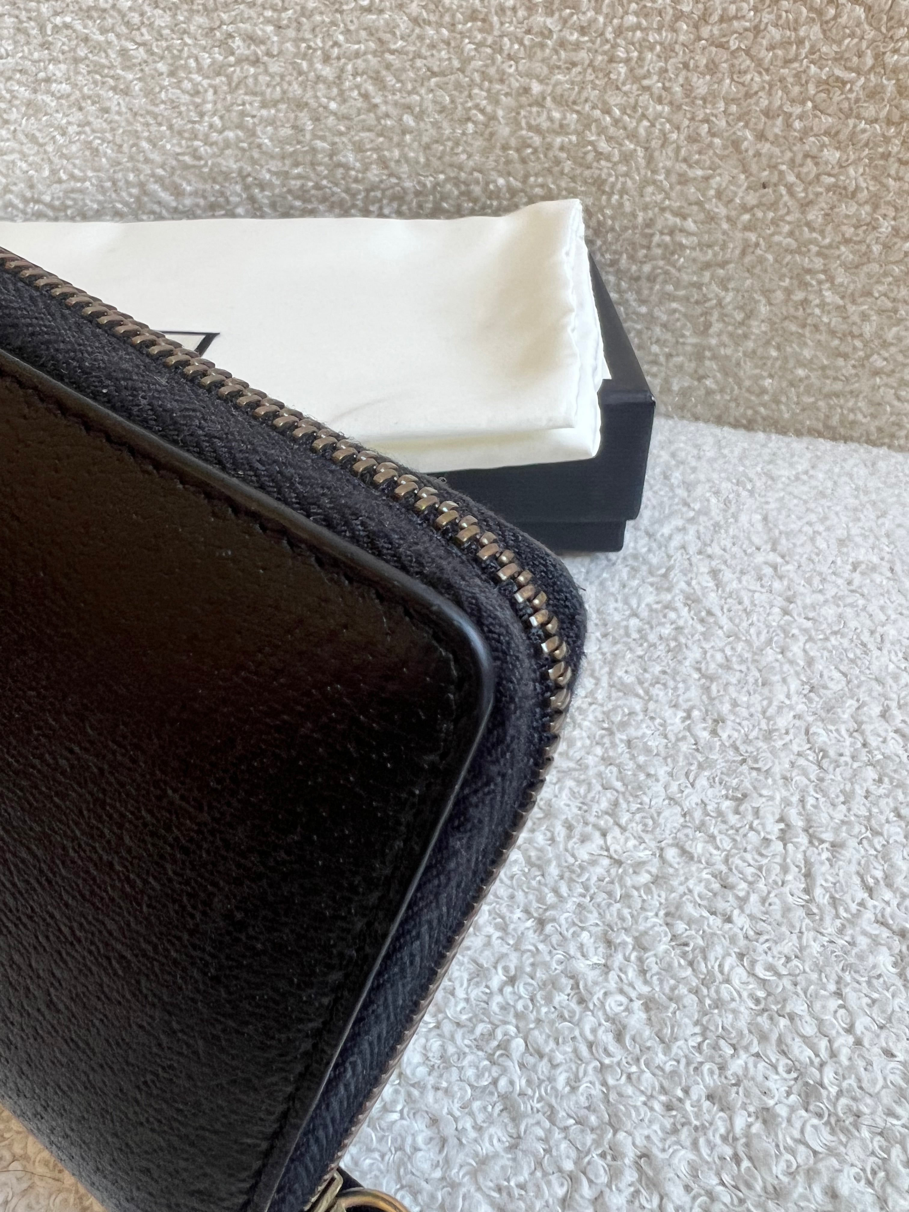 Gucci Black Animalier Wallet Zip Around (RRP £530)