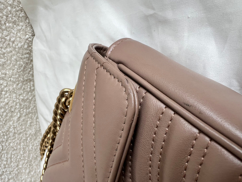 Gucci GG Dusty Pink Marmont Small Shoulder Bag (RRP £2070)